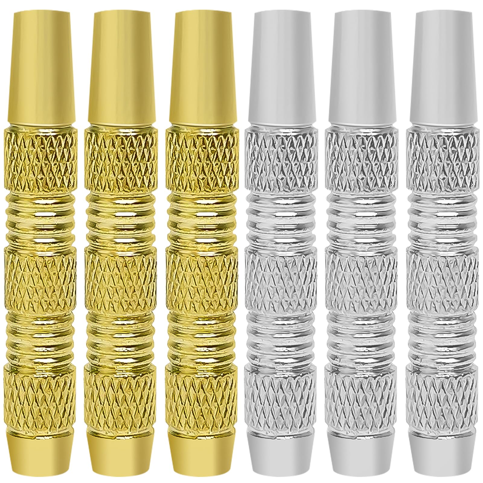 CiShow 6 Pcs Copper Dart Replace Barrel Accessories, 16 g Steel Tip Darts Handlebar Set, Dart Barrels Hard Soft, Knurled Brass Soft Dart Grip for Soft and Steel Darts, Precision Barrels for Optimum