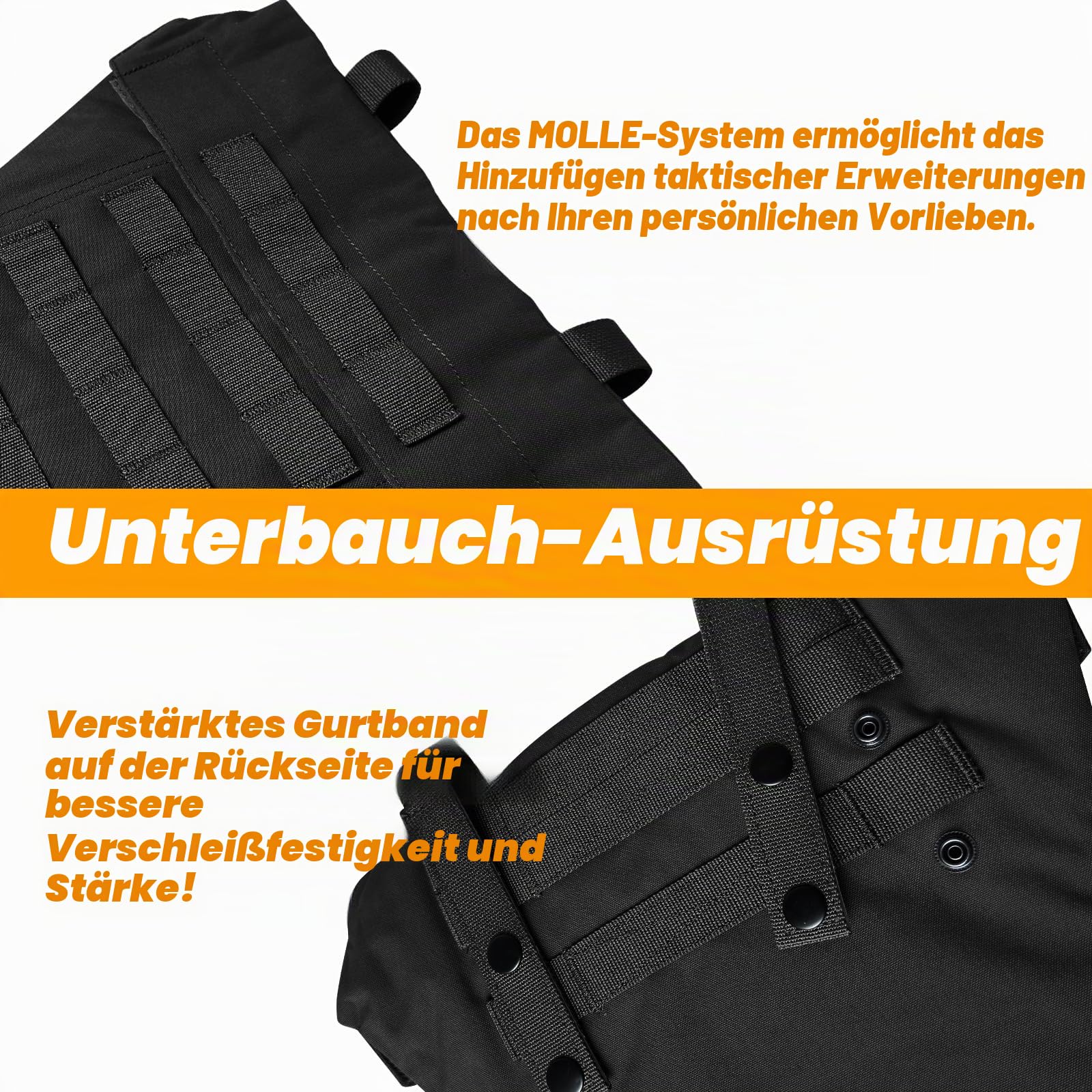 Taktische Schritt-Schutzplatte – Unterbauch-Plattform, Tiefschutz, 500D Nylon, Molle-Gurt mit Schaumstoffeinlage-Polsterung