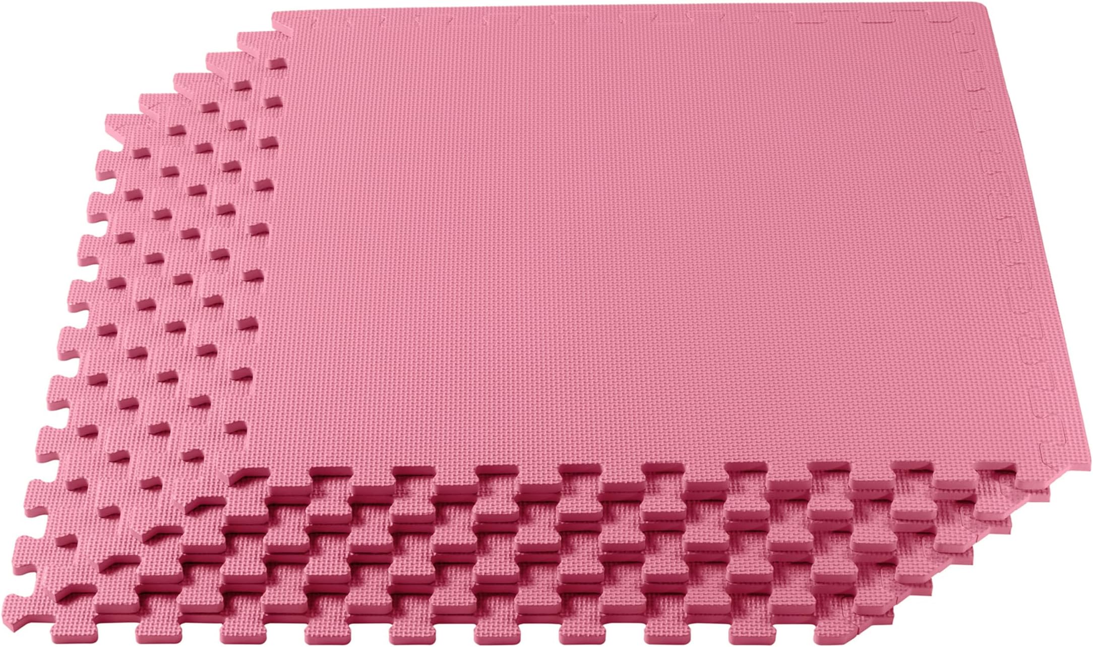 3/8" Thick Multipurpose EVA Foam Exercise Floor Mat, Interlocking Tiles, Anti-Fatigue for Home or Gym
