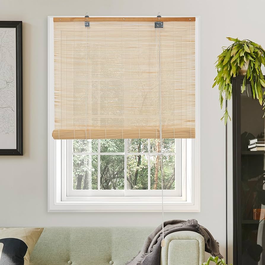 【引取り限定】カバー付き竹ロールスクリーン Amazon｜竹製ロールスクリーン 天然竹すだれ 簾、竹すだれ