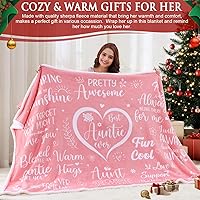 Vista 3 de Regalos para el día de la madre de hija, hijo o niño, acogedora manta con capucha de forro polar Sherpa rosa, regalo de cumpleaños único para mamás