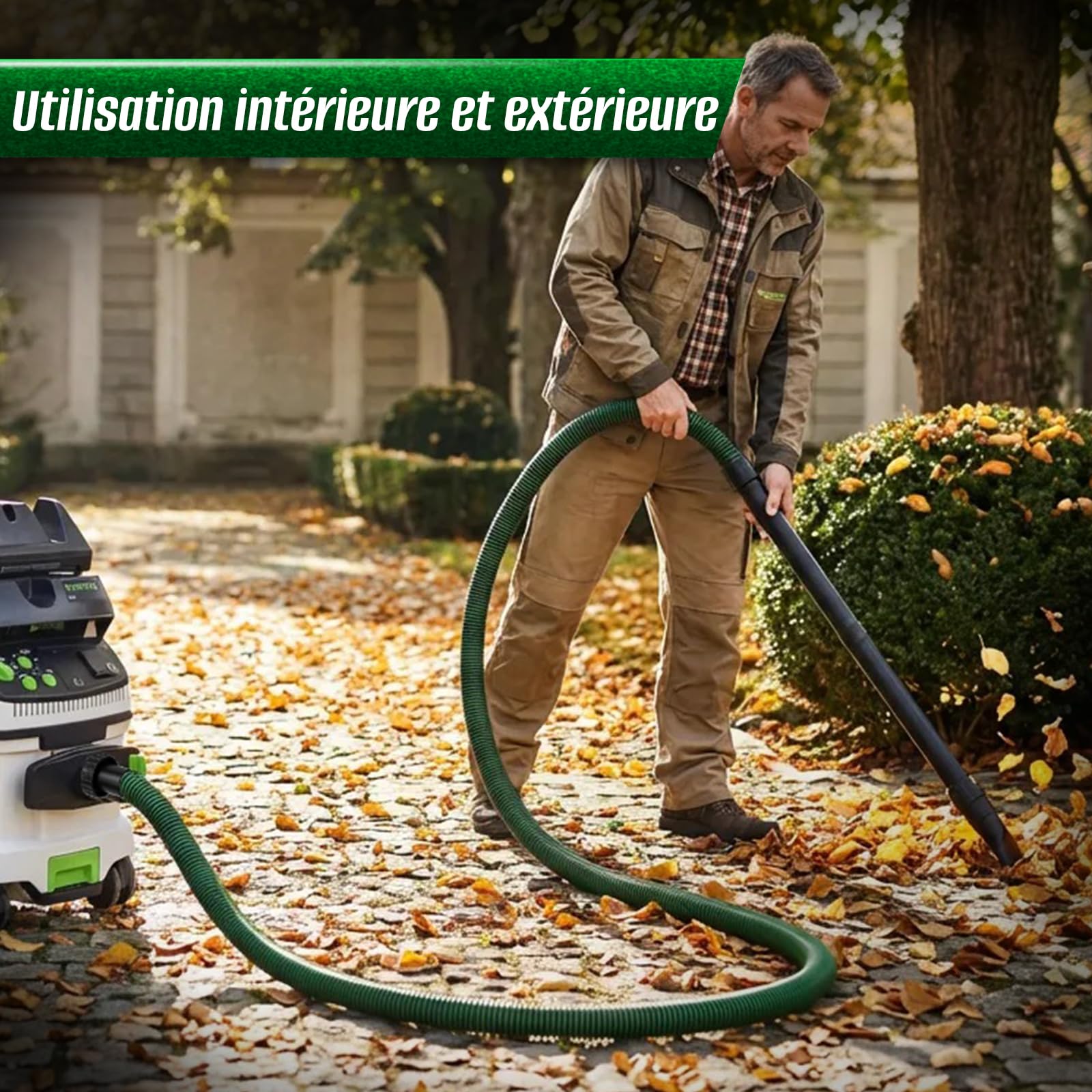 Tubo universale per aspirapolvere – Tubo ad alte prestazioni in EVA/PE da 3,5 m/5 m – Ideale per giardino, officina e aspiratori per liquidi e solidi (5 m)