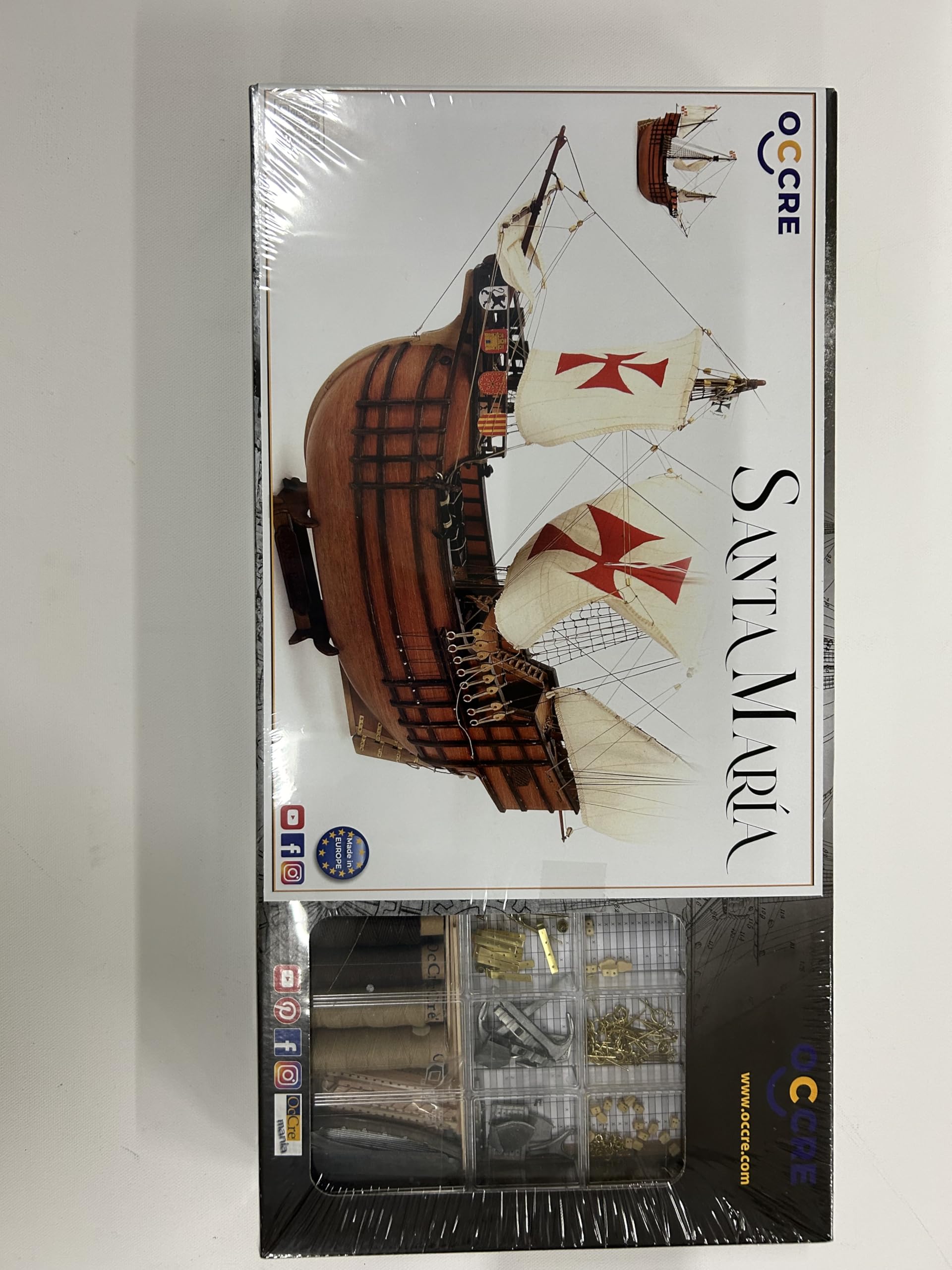 Occre Veliero Santa Maria kit di montaggio in legno e metallo scala 1:50 Vele incluse