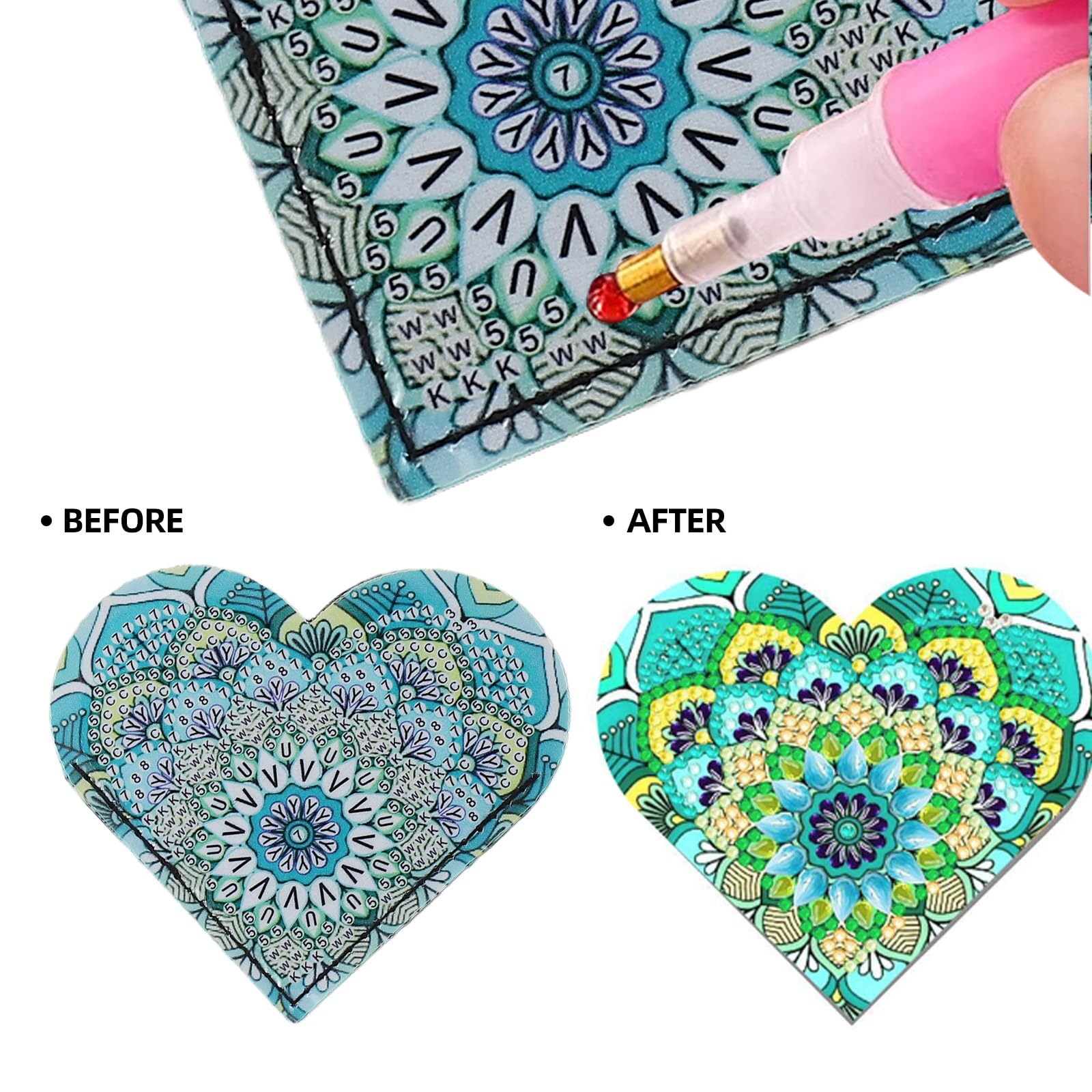 6 Pcs Diamond Art Bookmarks Kits, Crystal Art Set Bookmarks and Crafts Kits, Diamond Corner Bookmark for Man and Woman - Image 3