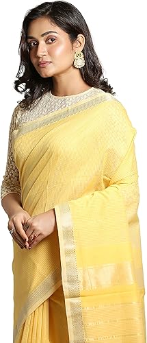 Miniatura 1 de Urbane Essence Women's Unique Design Silk Saree with Unstitched Blouse Piece  Sophisticated, Rare yet Affordable