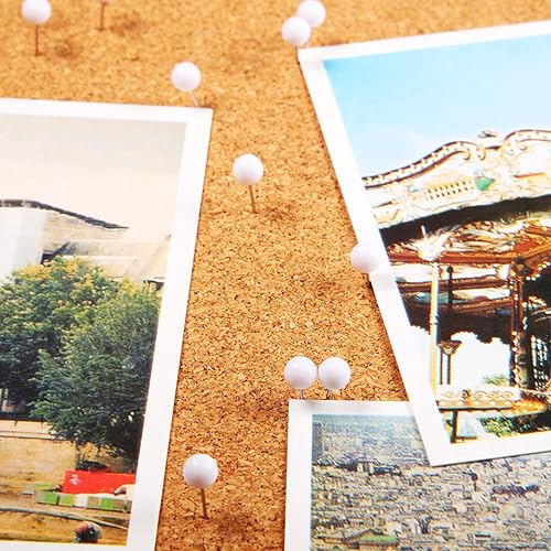 Miniatura 7 de Map Tacks - Pasadores de empuje de tamaño pequeño, 300 paquetes (blanco, 15 pulgadas)