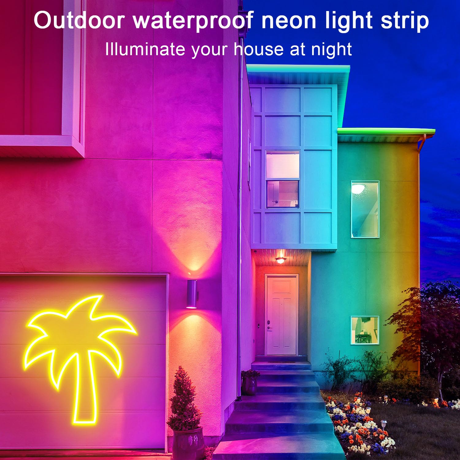 segrass Cuerda LED de neón RGB de 4 m, DC 24 V, con mando a distancia/aplicación, impermeable, flexible, luces LED de neón para dormitorio, habitación y decoración exterior