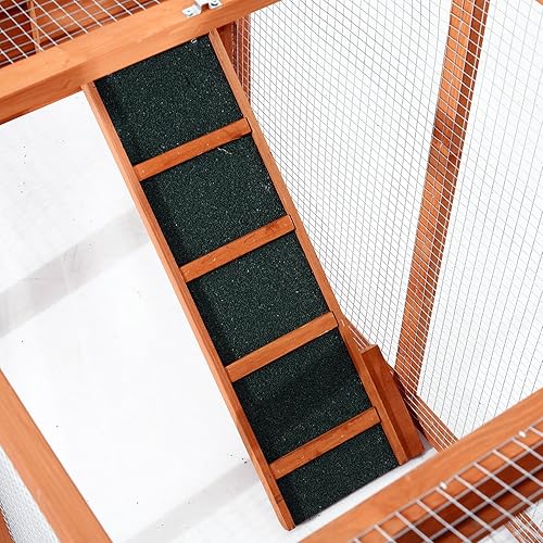 Miniatura 9 de Pawhut Gallinero de madera ccaja de anidamiento y corral al aire libre