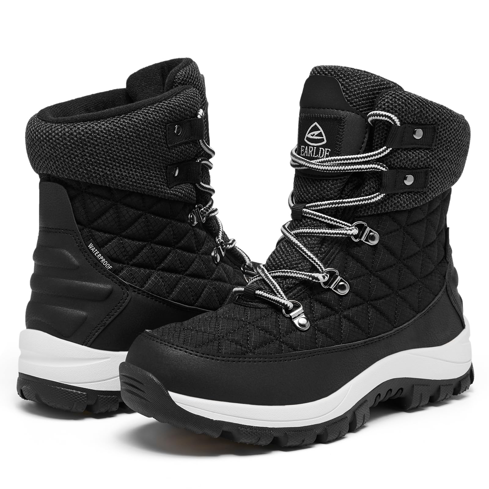 EARLDE Winterschuhe Damen Wasserdicht Schneestiefel Warm Gefüttert | Winterstiefel Rutschfest Outdoor Schuhe Winter Stiefel