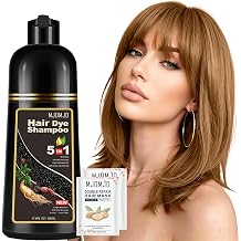 Honey Pure Brown Hair Dye Shampoo for Gray Hair - 5 in 1 Semi-Permanent Hair Color Shampoo for Women & Men, 100% Gray Coverage, Herbal Ingredients, Long-Lasting Natural Hair Dye in Minutes, 500ML