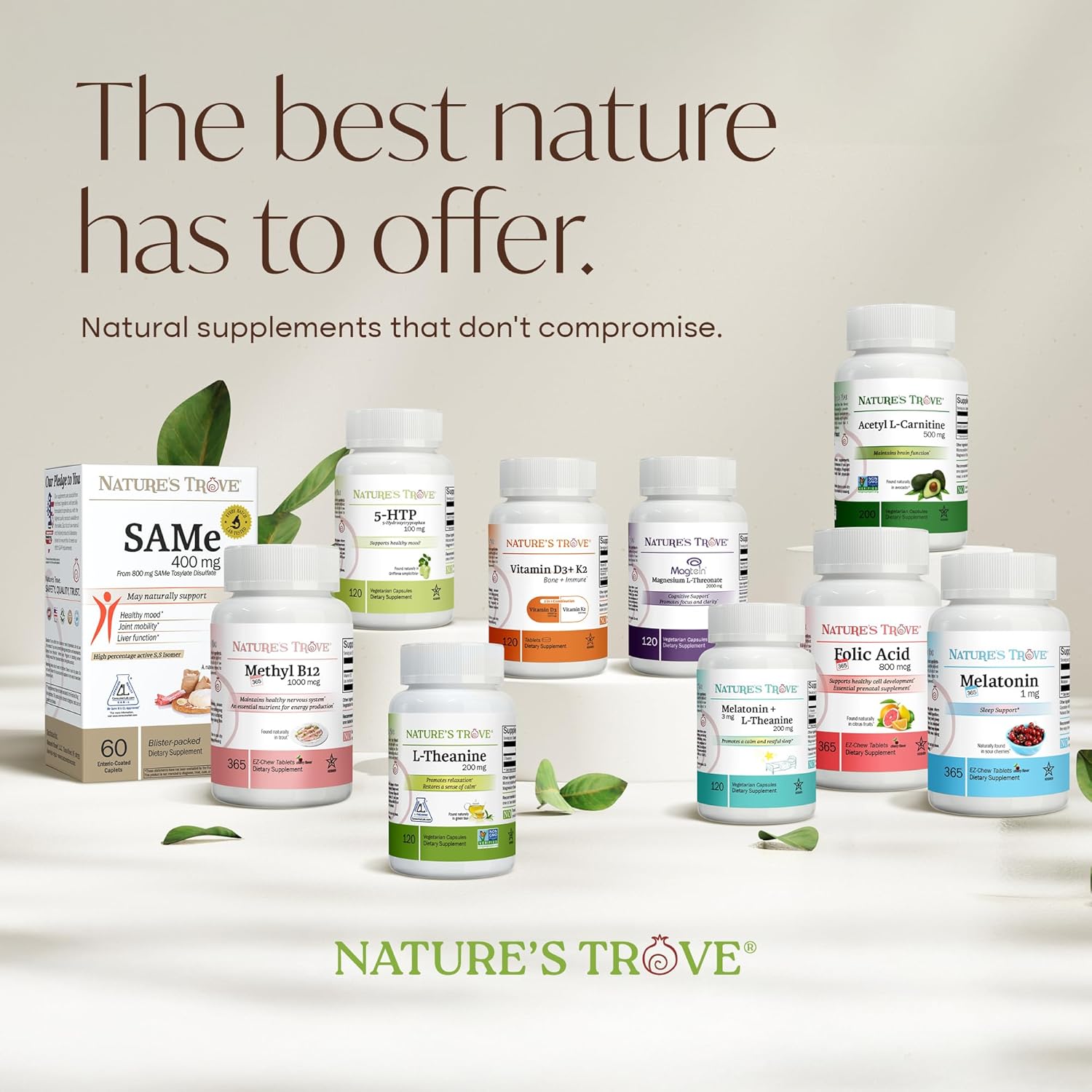 Nature's Trove SAM-e 400mg 30 Enteric Coated Caplets. Vegan, Kosher, Non-GMO, Soy Free, Gluten Free - Mood and Joint Support - Cold Form Blister Packed. - Image 7