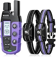 Bousnic Dog Shock Collar for 2 Dogs (5-120Lbs) - 3300ft IP67 Waterproof Rechargeable Training Collar with Beep, Vibration & Humane Shock Modes