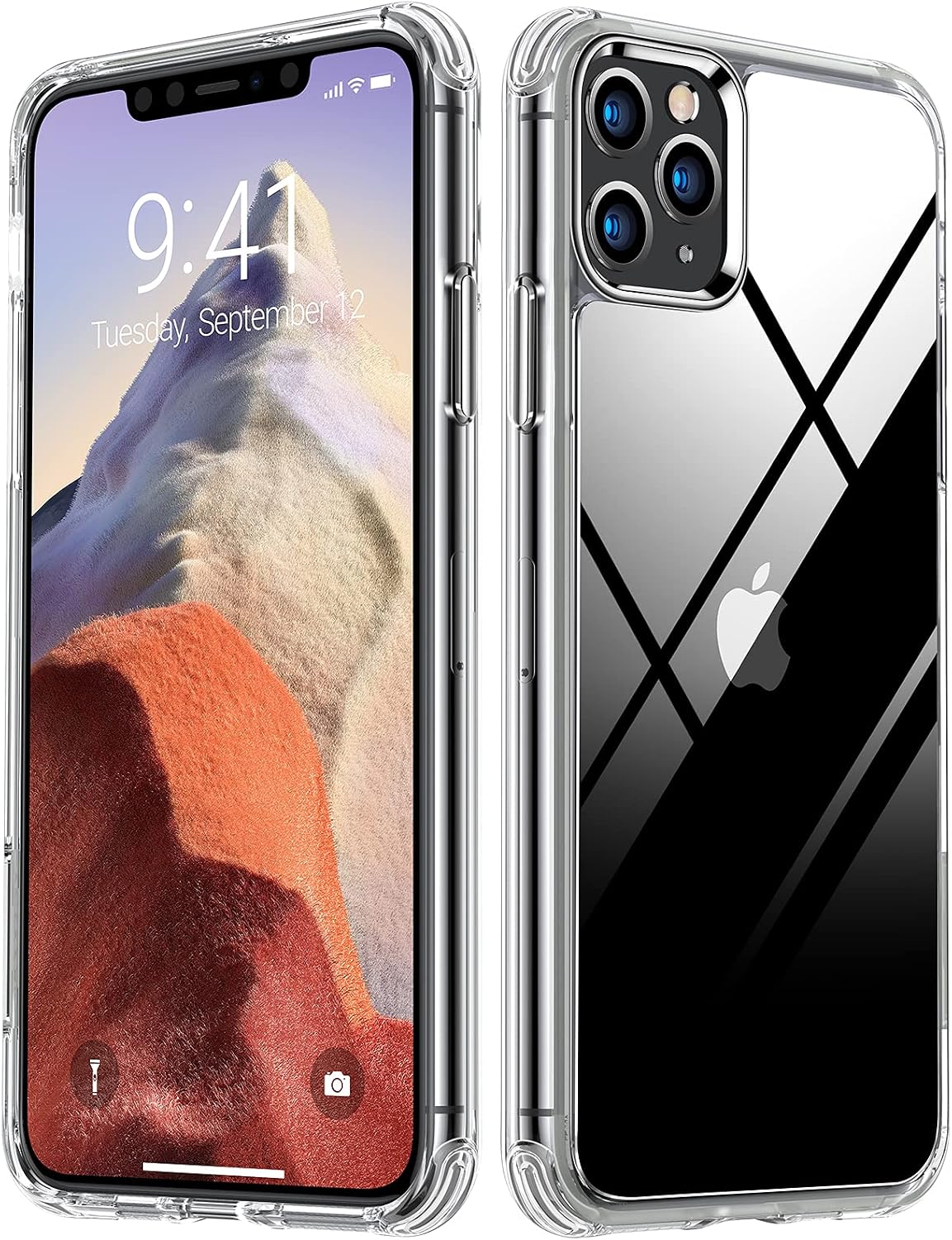 TORRAS Sailing Series Compatible for iPhone 11 Pro Max Case Clear 6.5 inch, Glow in The Dark Yellow-Resistance Shockproof Protective Bumper Compatible for iPhone 11 ProMax Phone Cases, Clear