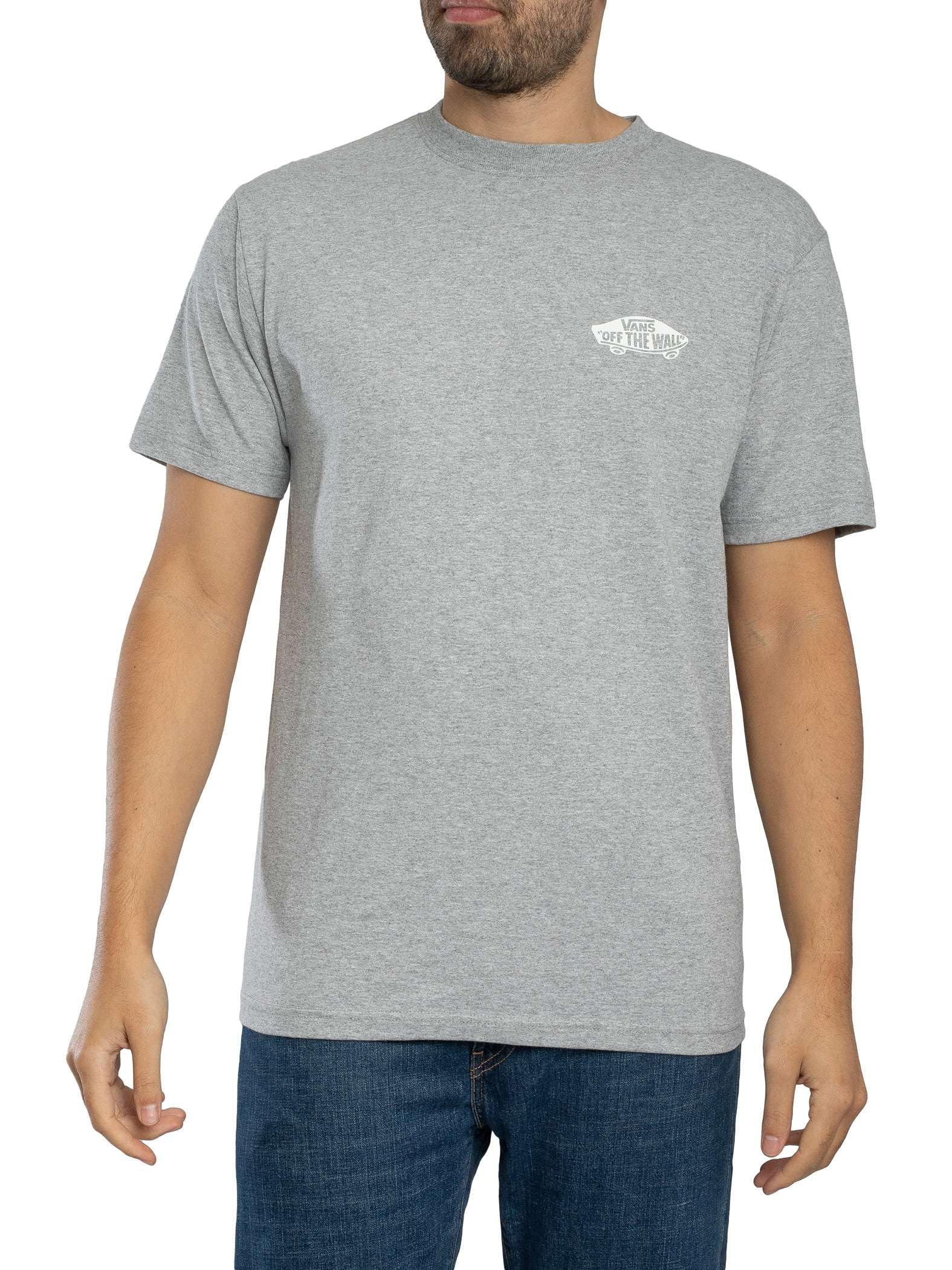 Vans Herren Doppeltes Standard-T-Shirt Mit Rückenlogo, Athletic Heather