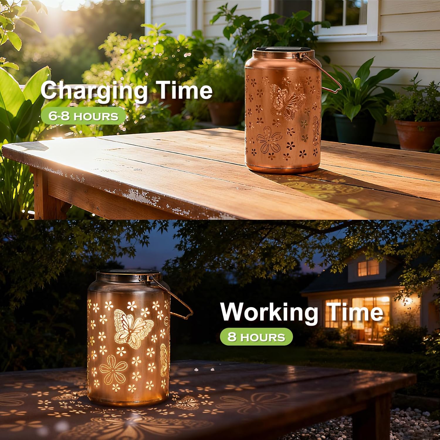 Gifts for Mom Butterfly - Solar Lights Outdoor Garden Decor for Outside, Mothers Day Gifts, Solar Lantern Outdoor Waterproof for Outdoor Decor, Pathway, Yard, Patio Landscape Lighting