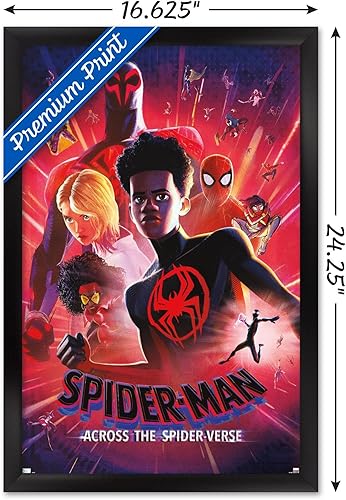 Miniatura 3 de Trends International Marvel Spider-Man Across The Spider-Verse - Póster estático de pared de una hoja, 14.725 x 22.375 pulgadas, versión enmarcada