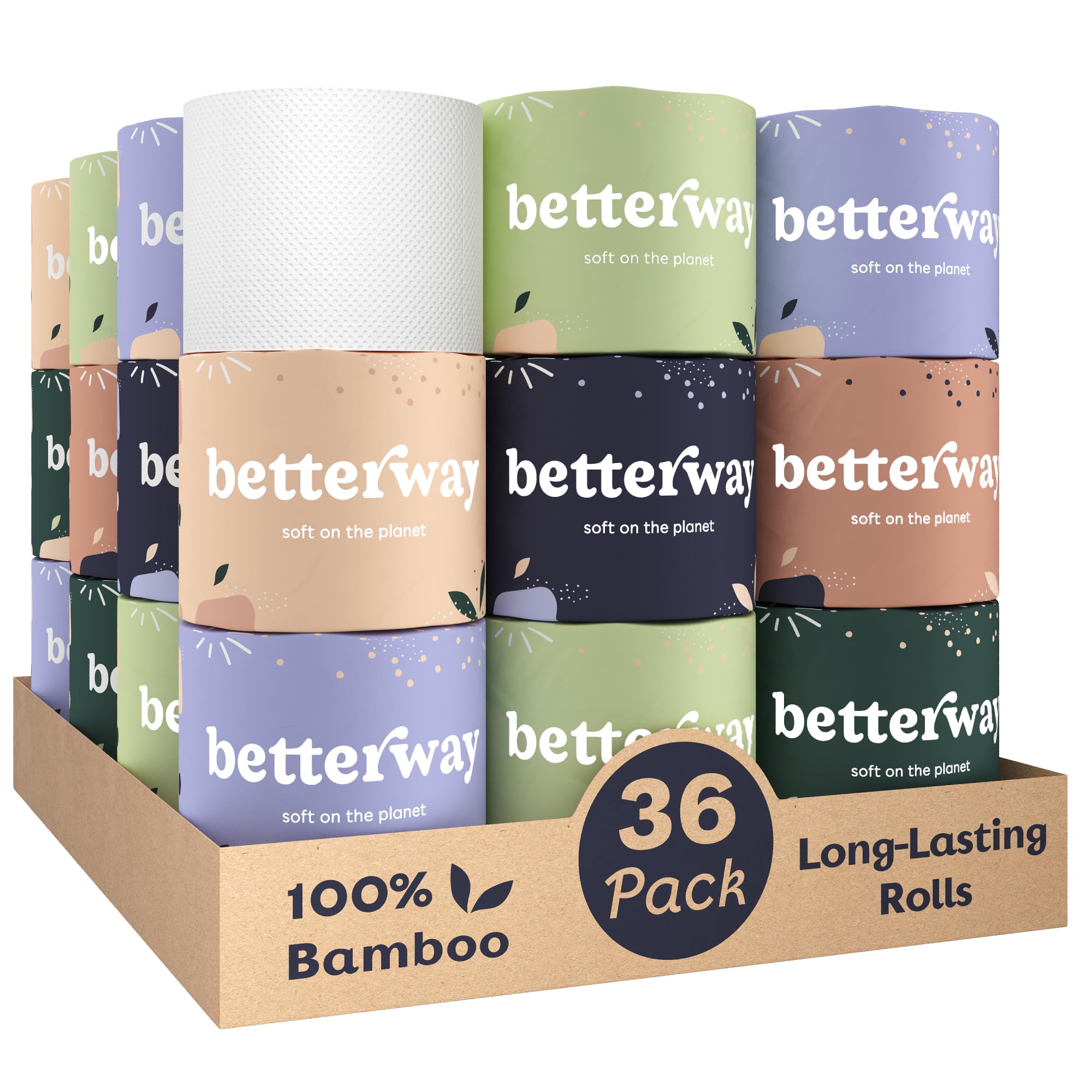 ORGANIC BAMBOO TOILET PAPER - 2X LONGER 360 Sheets per roll with Extra Strength 3 Ply - PLASTIC FREE Septic Safe Biodegradable Bath Tissue - Eco Friendly & Super Soft - FSC Certified - 36 Double RollsThe Forest Stewardship Council