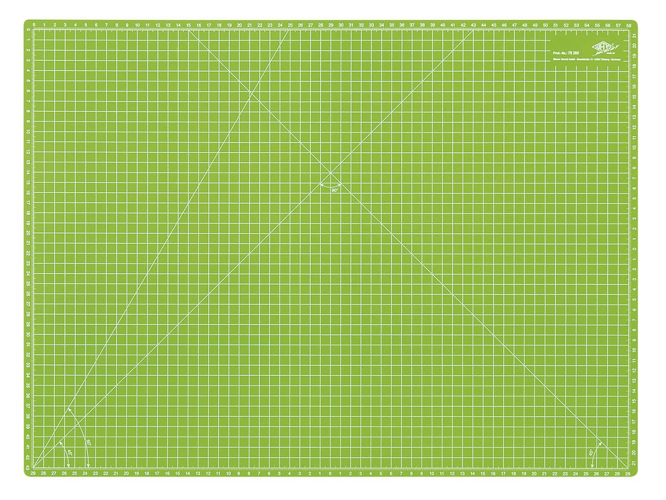 Wedo Cutting Mat - Esterilla para corte, 600 x 450 x 3 mm, color verde manzana