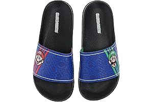 Boys Pool Slides: Mario and Luigi Mismatched Sandals