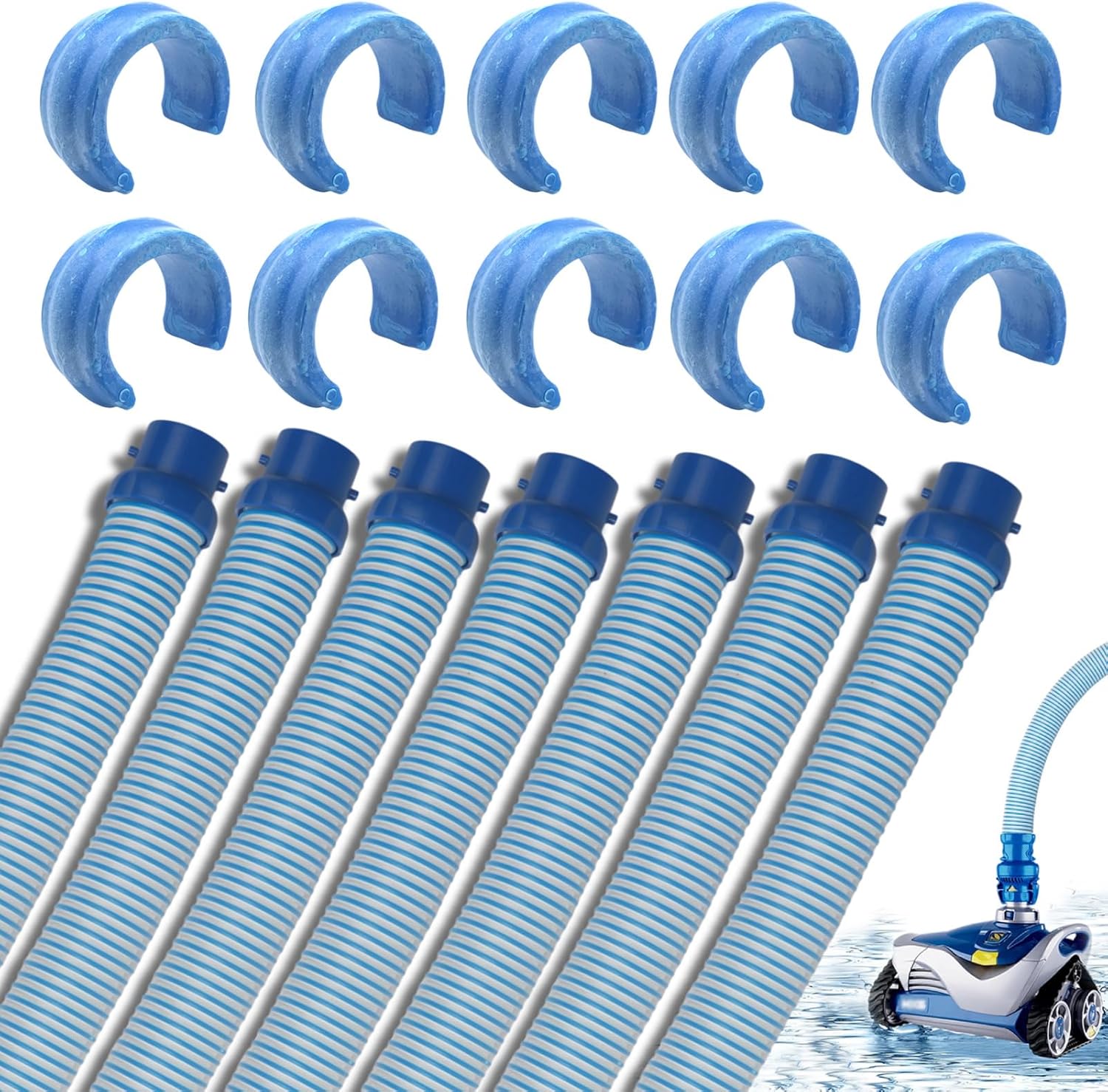 ZVJV 7 Pack R0527700 Pool Vacuum Hoses with 10 Pack