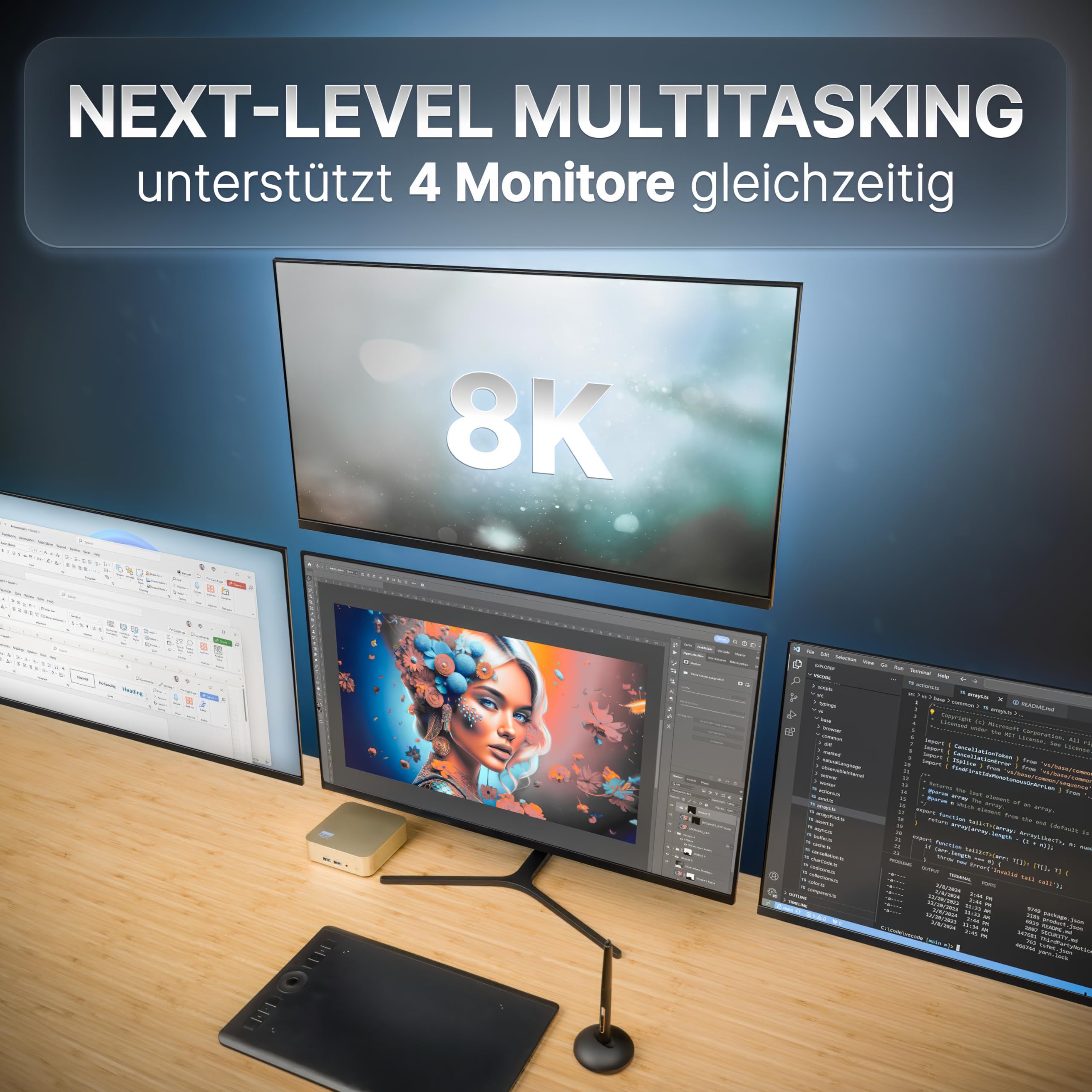 Lux Intel® Core-i5 13. Gen. • NUC13 Lux PC • 10 Kerne, bis zu 4,6GHz • 16GB RAM, 512GB SSD • WiFi 6E, TB 4, BT 5.3 • Windows 11 Pro • Mini Micro Desktop PC für Home & Business