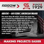 Arrow Kit de pistolet à agrafe sans fil, avec agrafeuse électrique 3750 Pièces T50 1/4", 3/8", 1/2" Agrafes, pour les DIY Projets, T50DCD