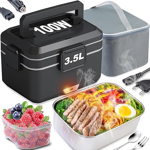 Kimfead Gamelle Chauffante 3.5L 100W Lunch Box Chauffante… - 1