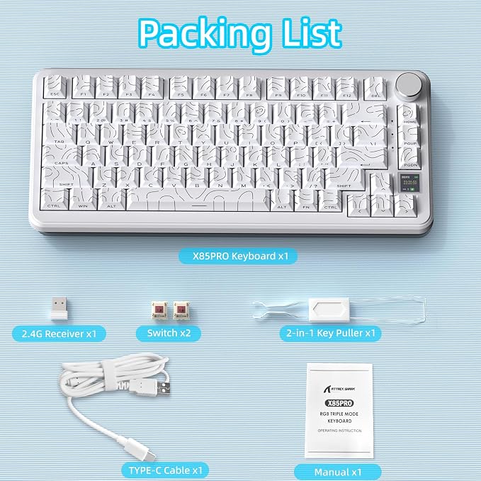 Teclado Mecánico X85PRO 75% Inalámbrico 3 Modos miniatura 9