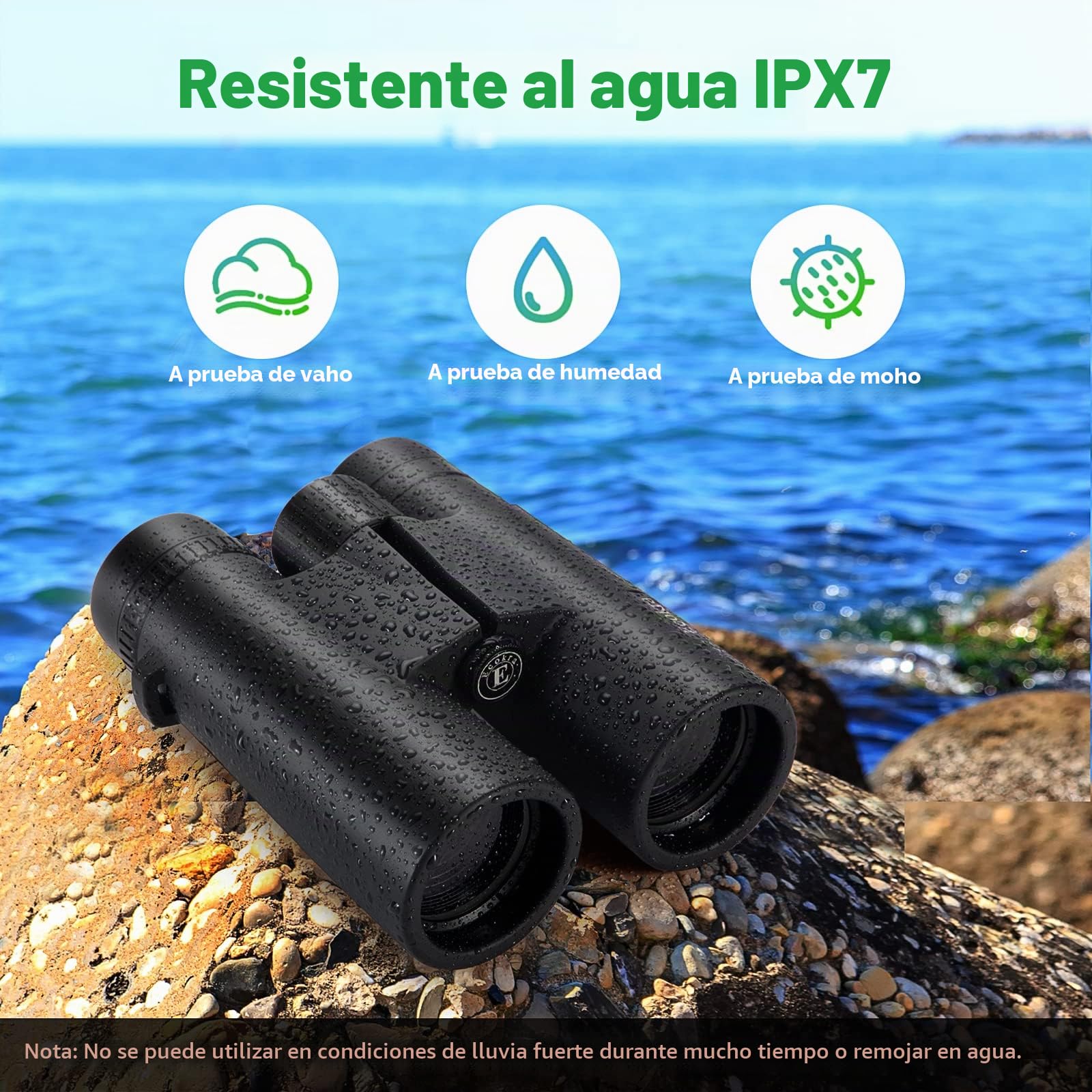 Prismáticos HD de 12x42 pulgadas para adultos y niños, prismáticos súper brillantes de alta potencia con gran vista, visión nocturna clara con poca luz, observación de aves, observación de estrellas