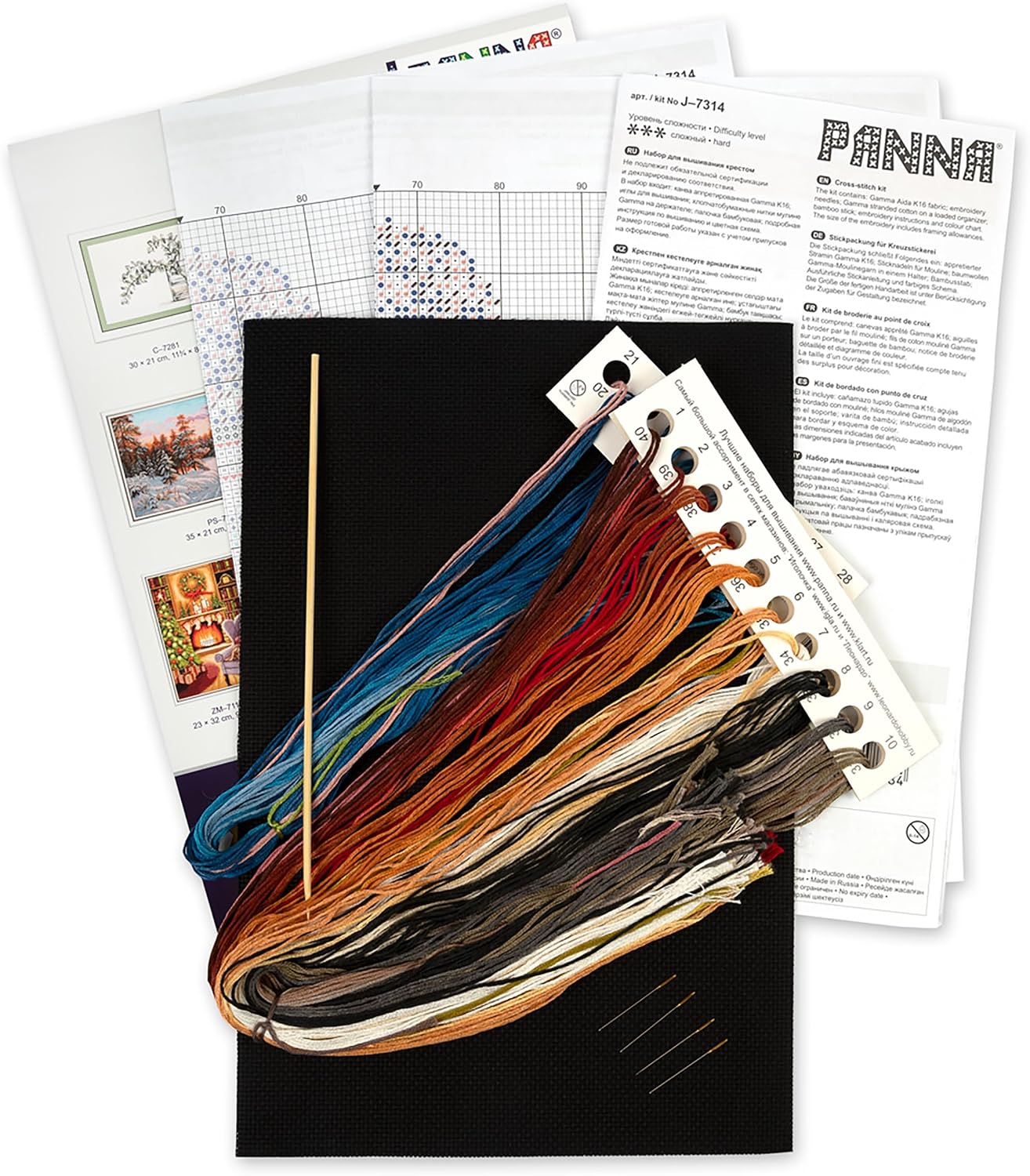 PANNA - Counted Cross Stitch Kit - Theo The Sports Tiger - J-7314 - Pre-Sorted Thread - Cross Stitch Patterns - Crafts for Adults - Aida - 8.5 x 11.5 Inches