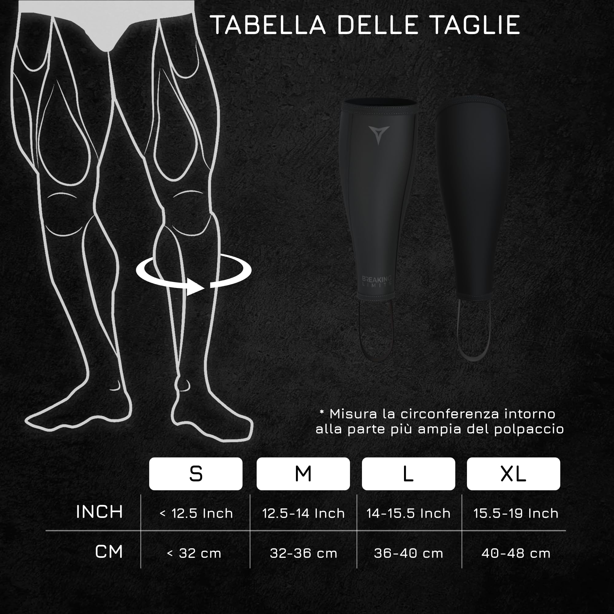 BREAKING LIMITS Deadlift Shin Guards - Tutore per polpacci in neoprene - Calze Deadlift - Parastinchi - Molle per uomo e donna - Protezione per stinchi per deadlifts