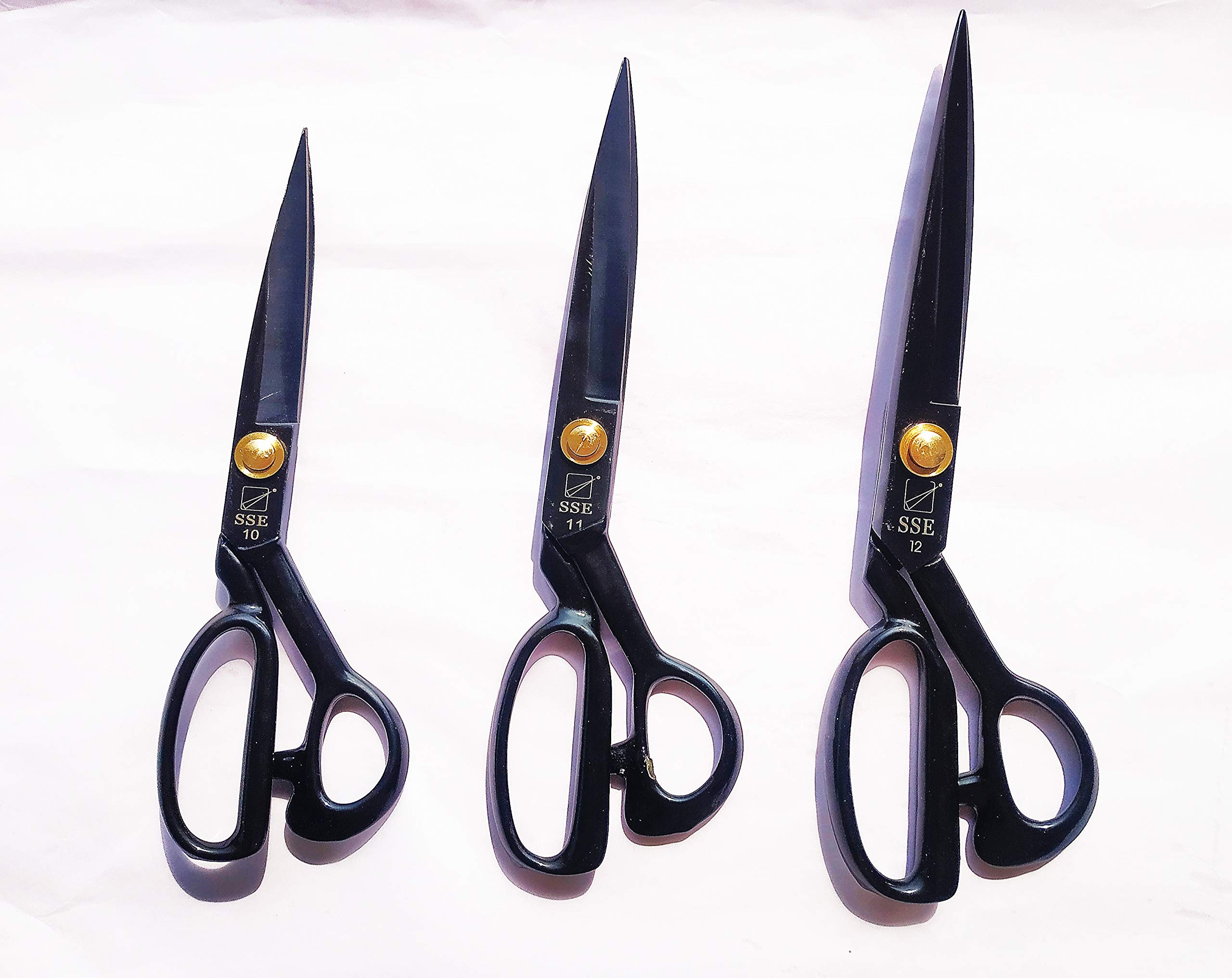 ALVI JINJIAN Combo of Tailor Scissor Right Handed 10" 11" 12" for Men and Women Cutting Fabrics