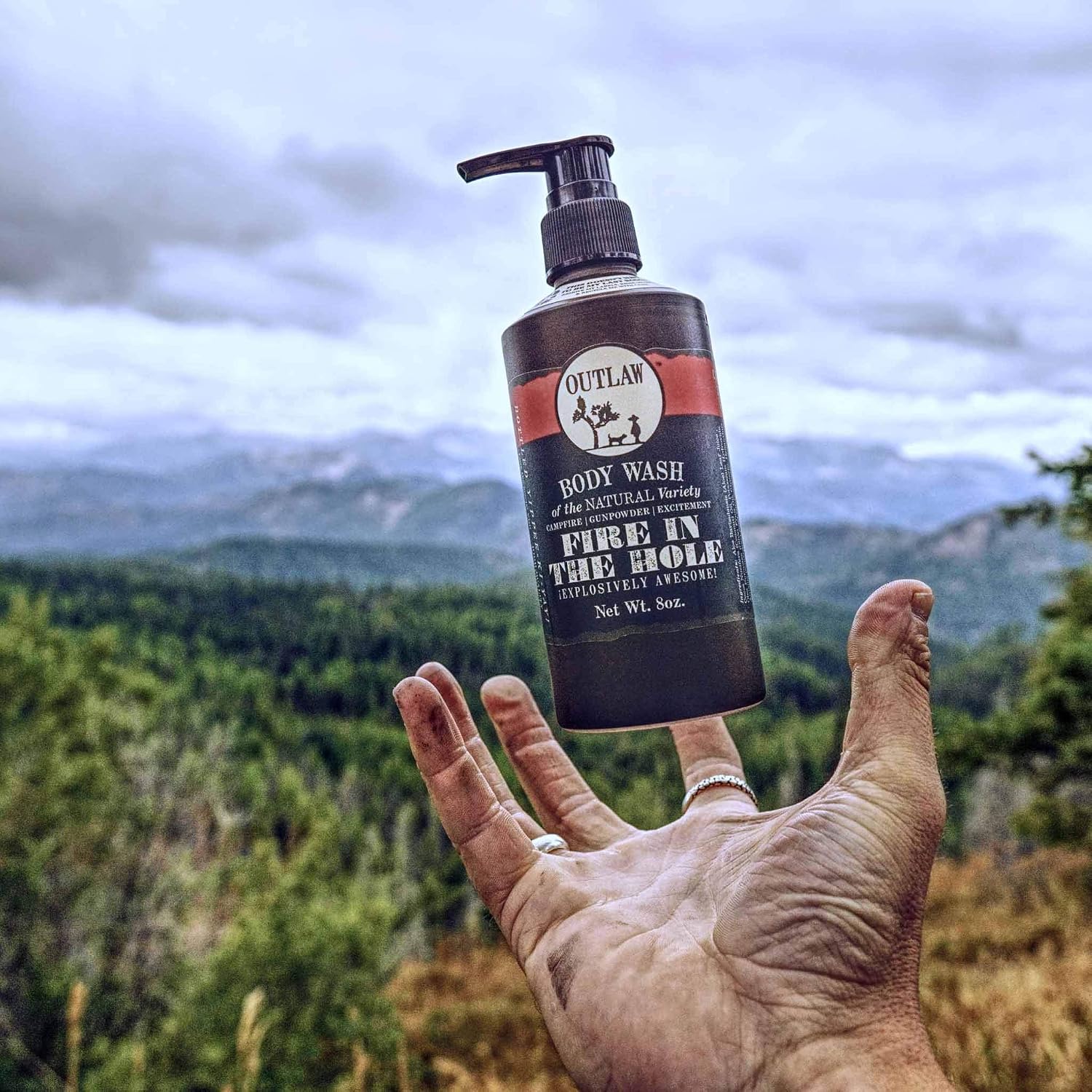 Fire in the Hole Natural Body Wash - Explosively Awesome - Campfire, Gunpowder, Sagebrush, Whiskey, and Weekend Camping - Men's or Women's Body Wash - 8 fl. oz. - Outlaw