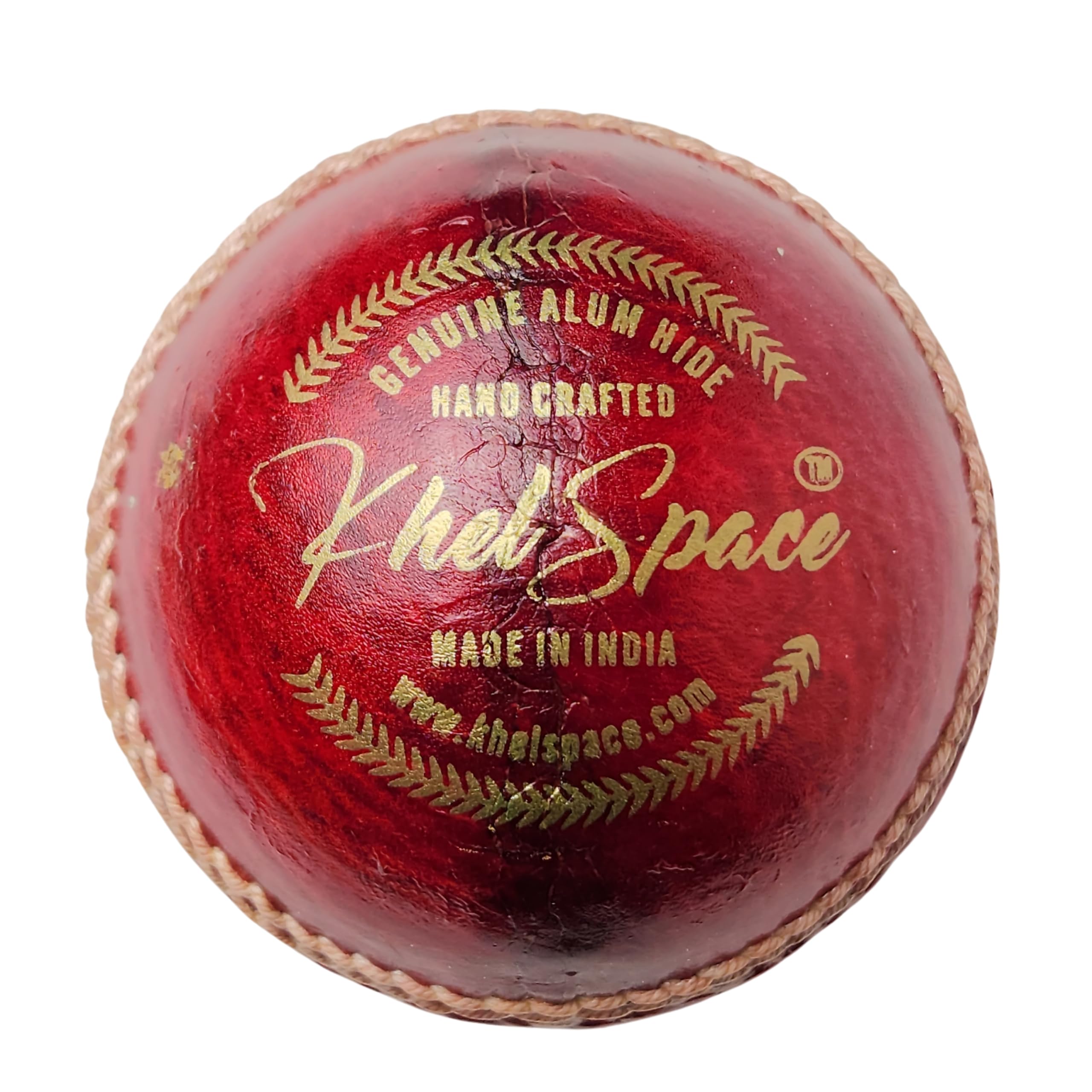KHELSPACE KS-20 4 Piece Leather Cricket Ball | Hand-Stitched Professional Grade | Durable for Test, ODI, T20 & Practice Matches | Swing & Seam Optimized | Premium Shine & Consistent Bounce