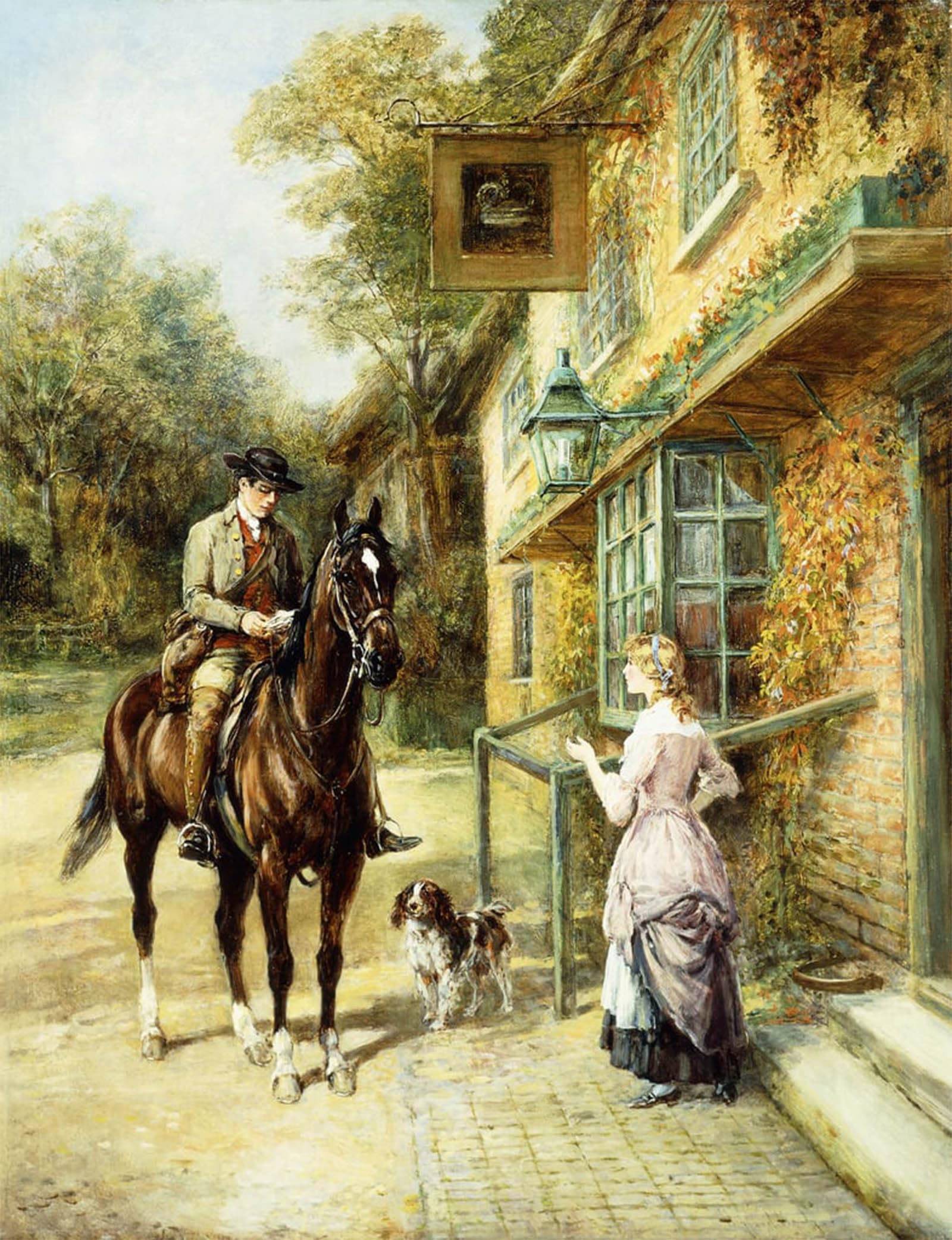 POSTERIIk Famous Animal Posters Vintage Picture the Village Postman by Heywood Hardy Modern Wall Decor for Home Decor 60x90cm