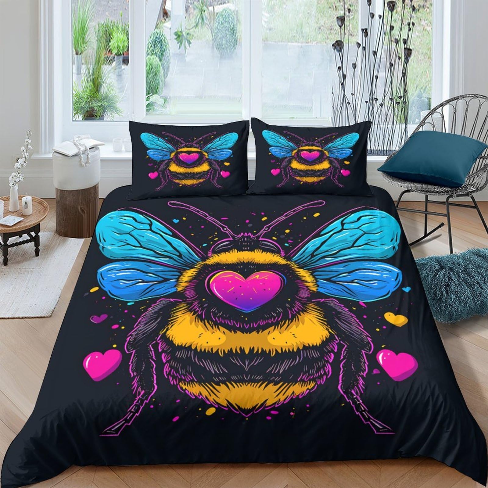 Housse de couette respirante et douce en microfibre anti-plis