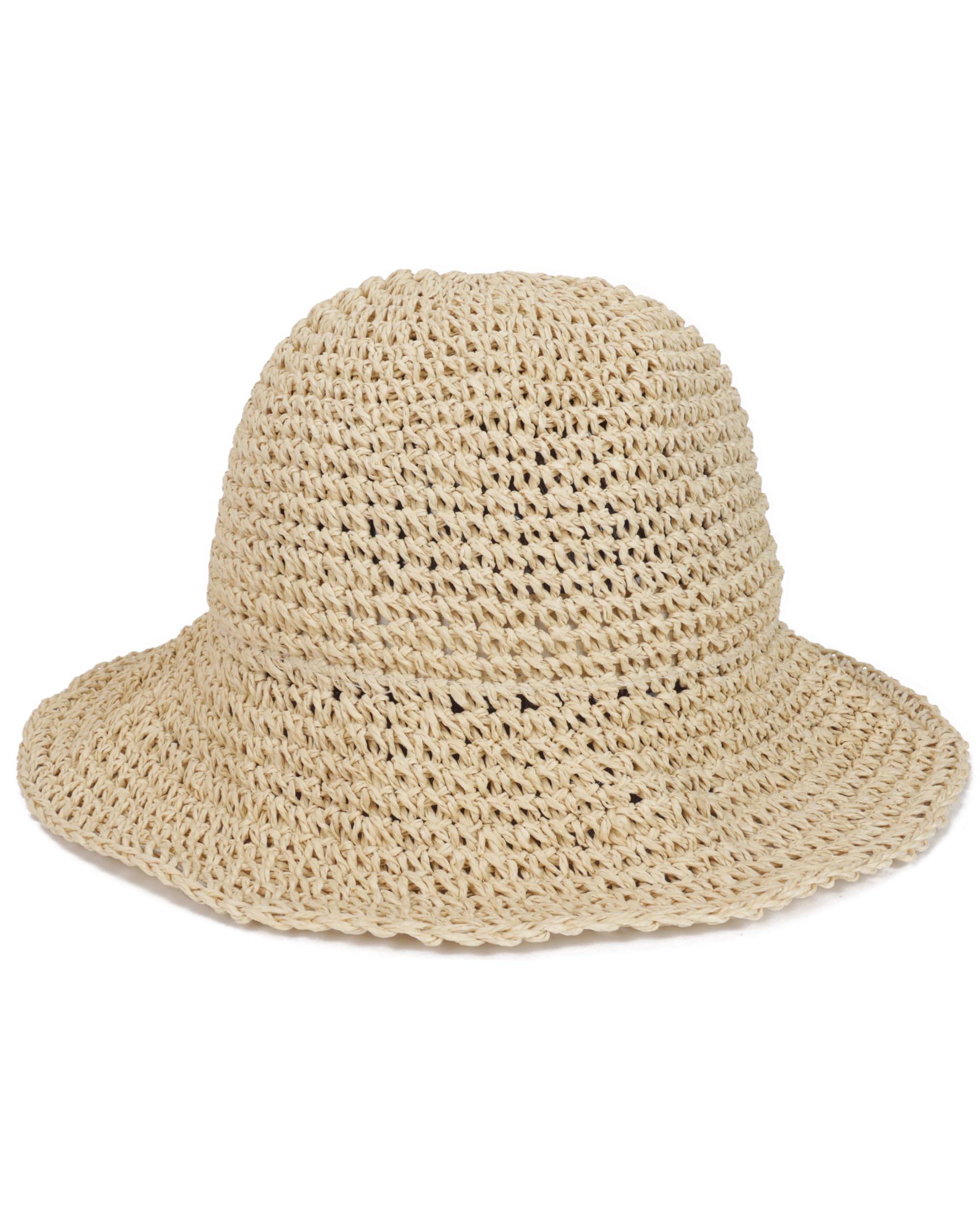 Womens Wide Brim Straw Sun Hat Foldable Floppy Crochet Beach Hat for Summer