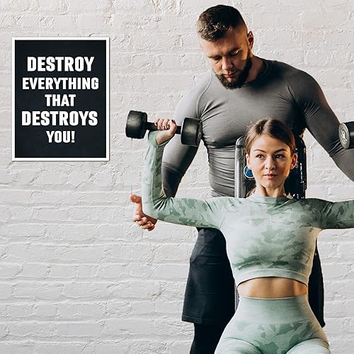 Miniatura 6 de Pósters de gimnasio para decoración de gimnasio en casa, carteles motivacionales para gimnasio, carteles de entrenamiento para gimnasio en casa,