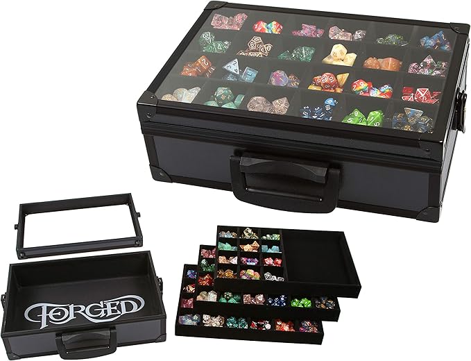 Dice Co. Dice Display Case and Rolling Tray with 3