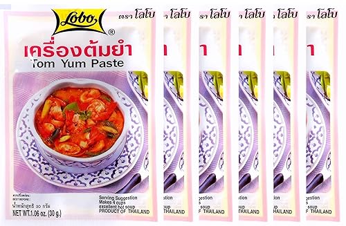 Lobo Spicy Tom Yum Pasta de camarón para sopa de comida tailandesa 1.06 oz