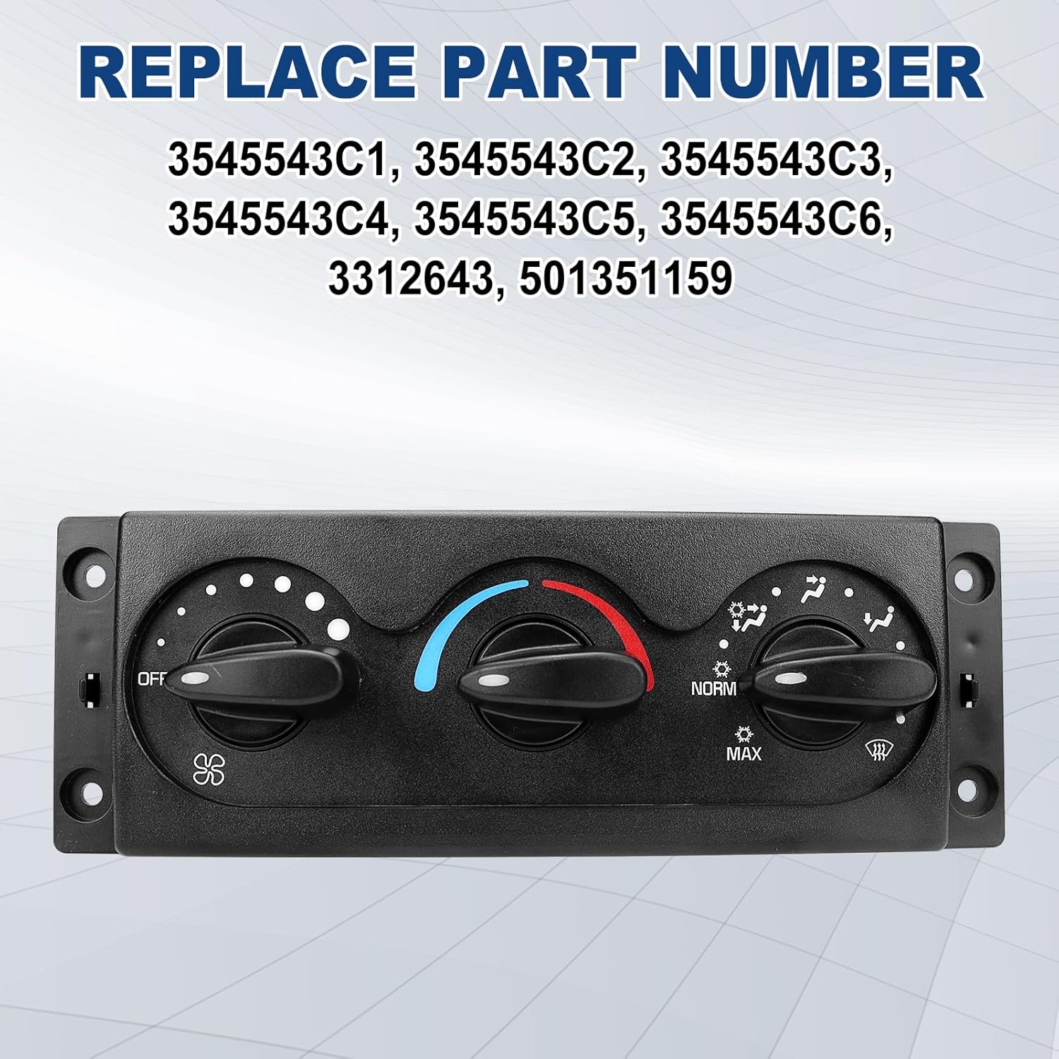 3545543C5 AC Climate-Control Module Switch-Panel - Compatible with 2002-2012 International 4200 4300 4400 7400 7500 7600 7700 8500 8600 Citystar Prostar Durastar Lonestar Terrastar, Replaces 3545543C6