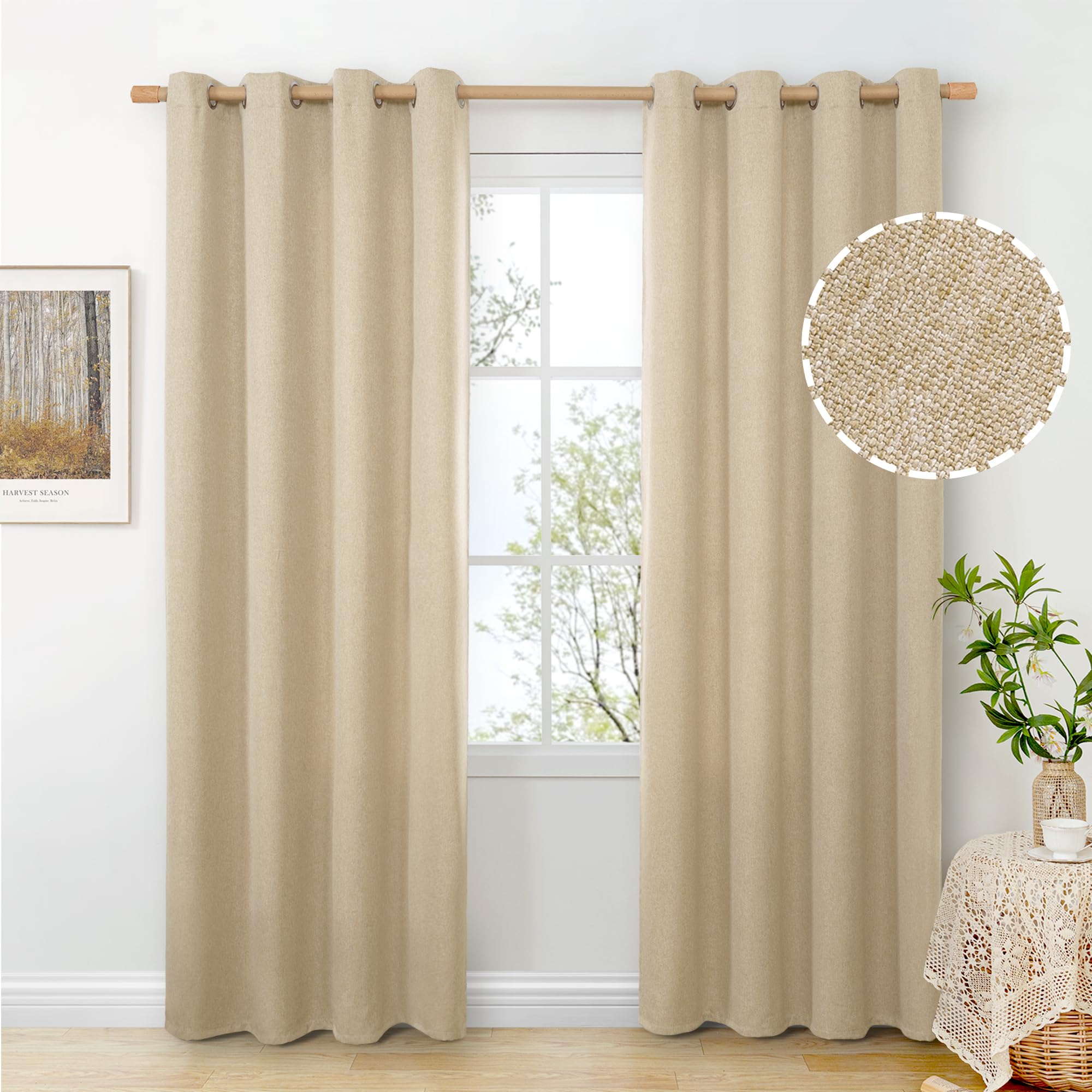 BGment Sand Beige Linen Drapes