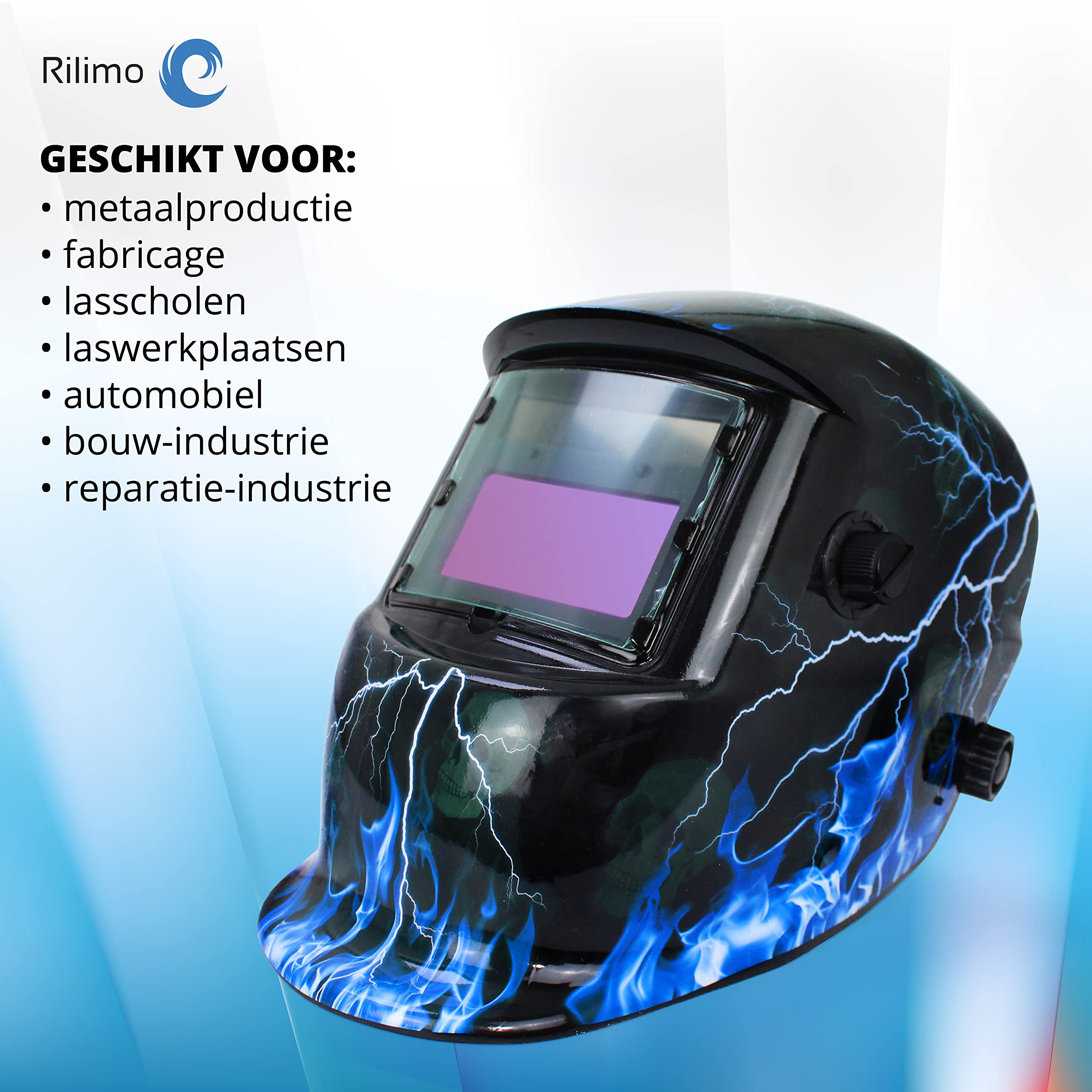 Op het hoofd gemonteerd professioneel automatisch lasmasker Bril