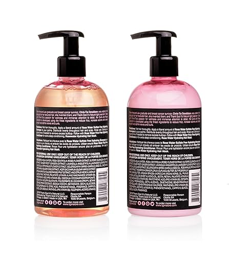 Miniatura 2 de tgin Rose Water Champú  acondicionador DUO - Para cabello natural - Cabello seco - Rizos - Ondas - Cabello tratado de color - Baja porosidad -