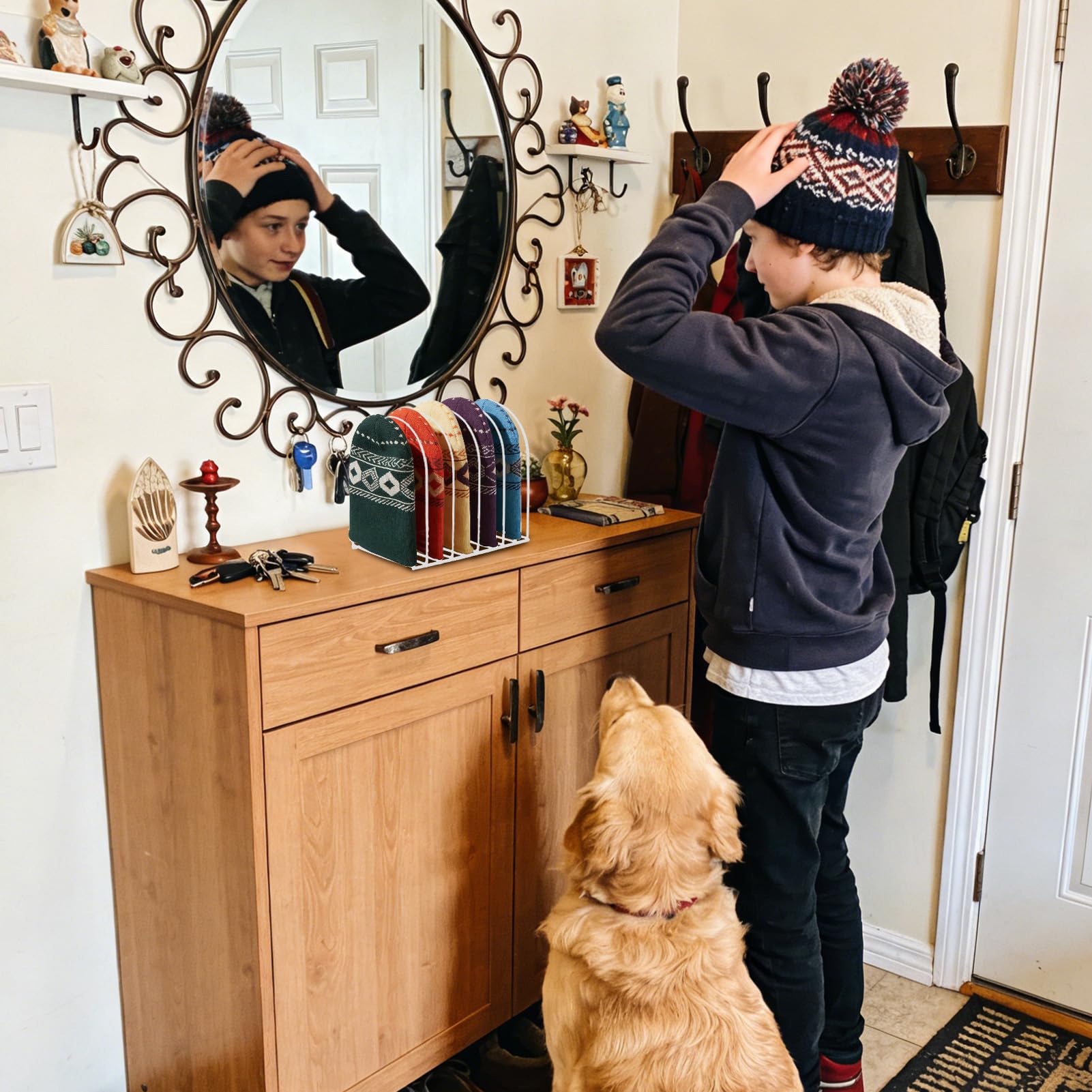 Beanie Display - Soporte de metal para gorra, 2 piezas