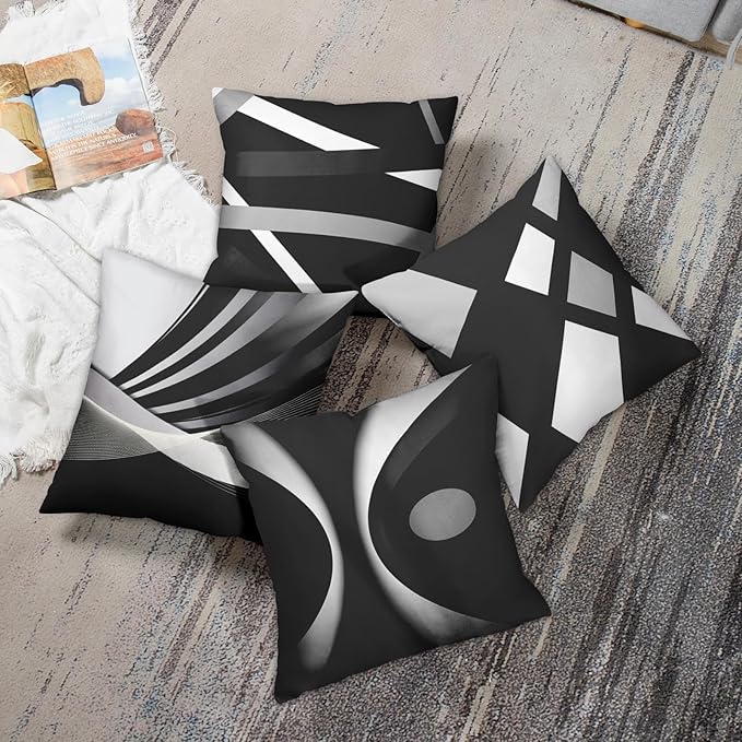 Set de 4 Fundas para Almohadas Decorativas Cuadradas 45x45 c miniatura 5