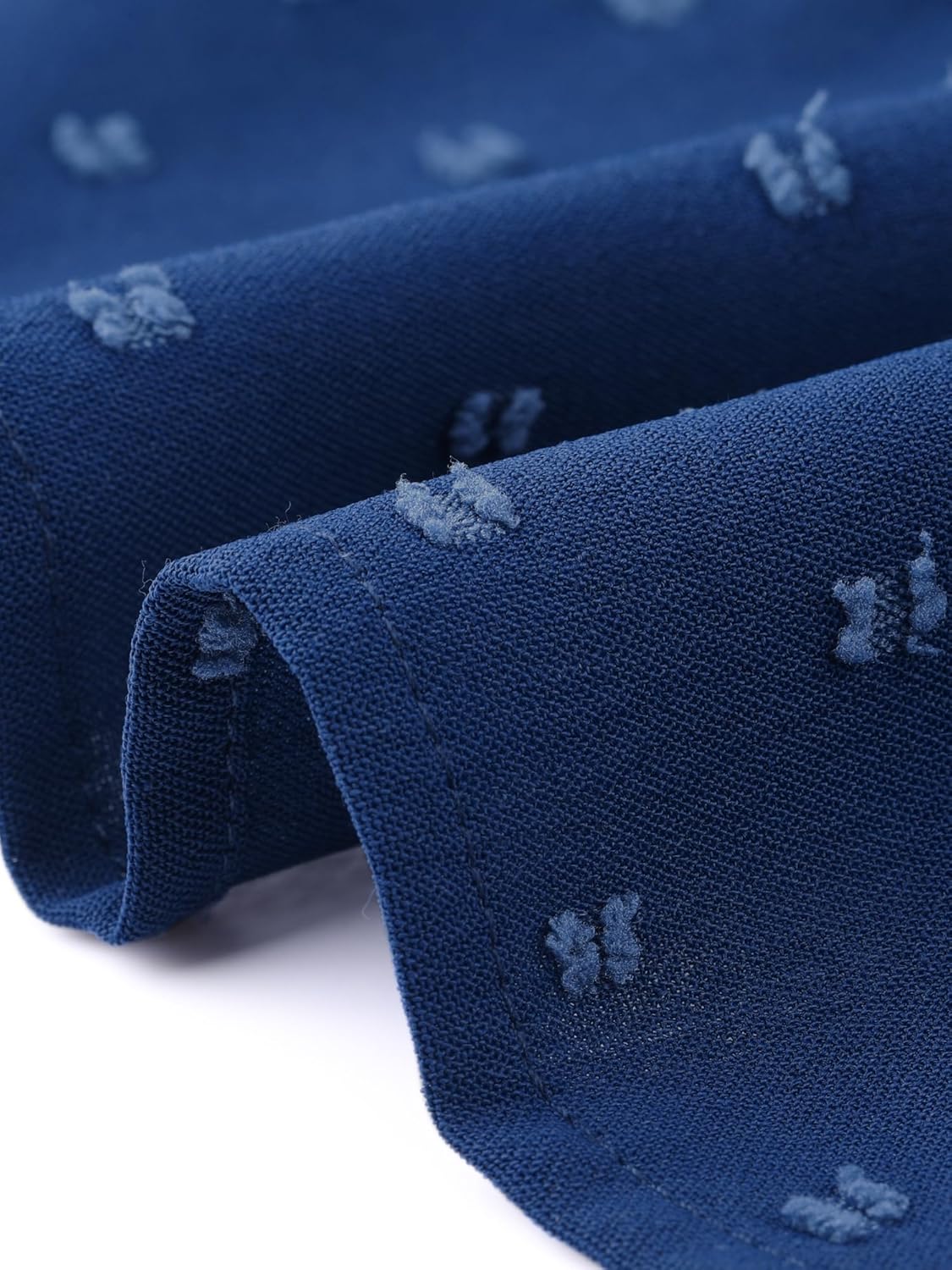 Agnes Orinda Plus Size Summer Tops for Women Crew Neck Ruffle Short Sleeve Tiered Swiss Dots Blouses - Image 5