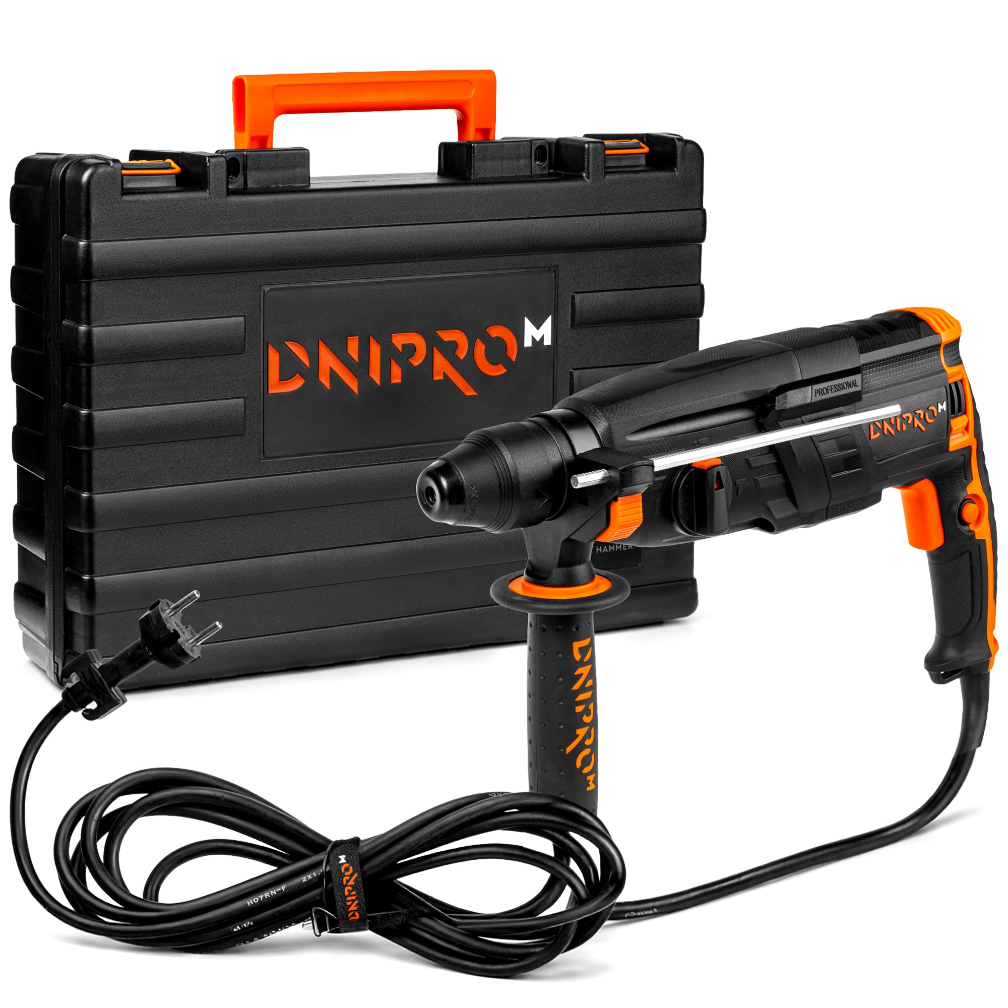 SDS-Plus 950 W 3.2 J Drill Hammer up to 28 mm in Concrete, 32 mm Wood, 3 Functions, Anti-Vibration System, with Handle and Case, RH-12
