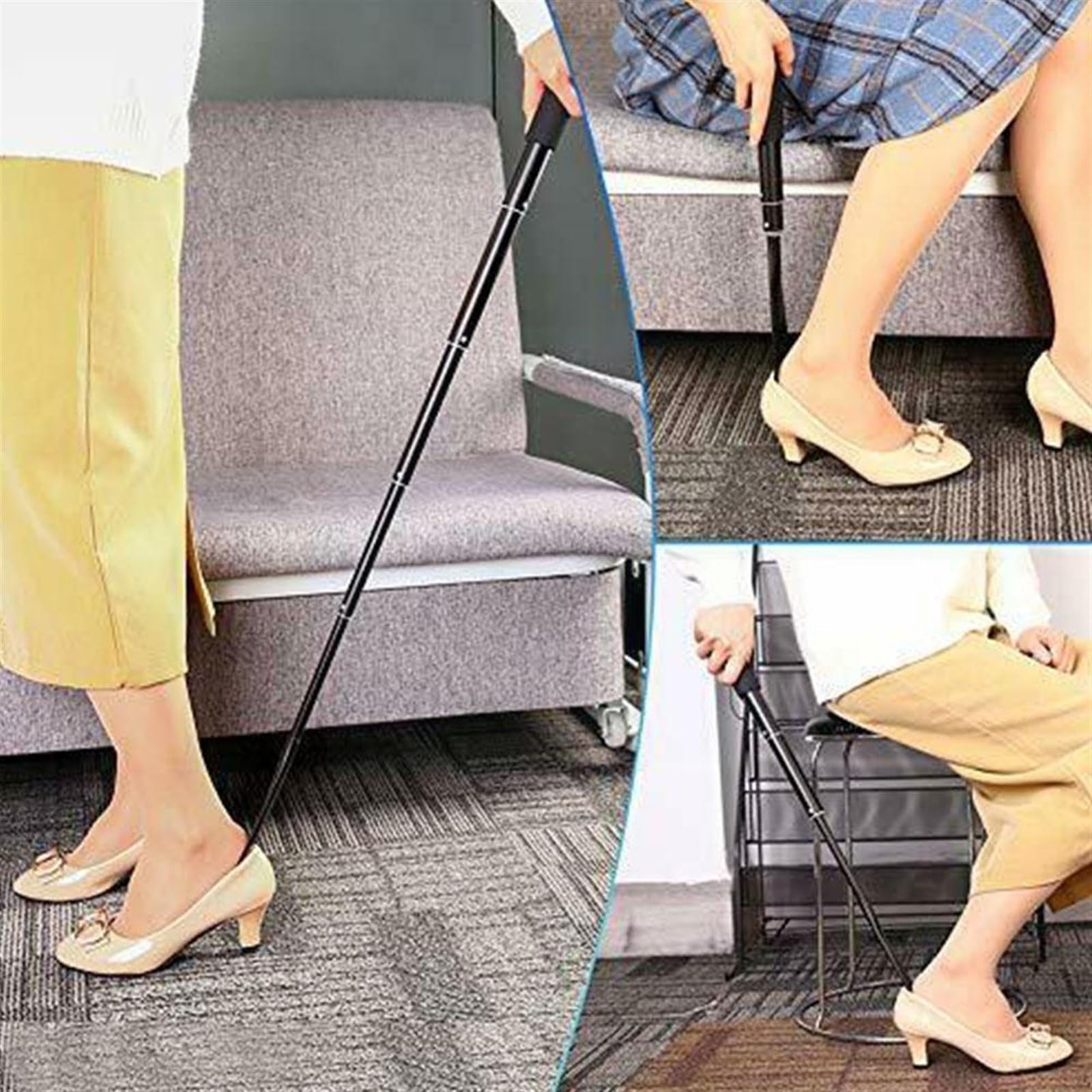 Profesional telescópico largo mango zapato cuerno Flexible