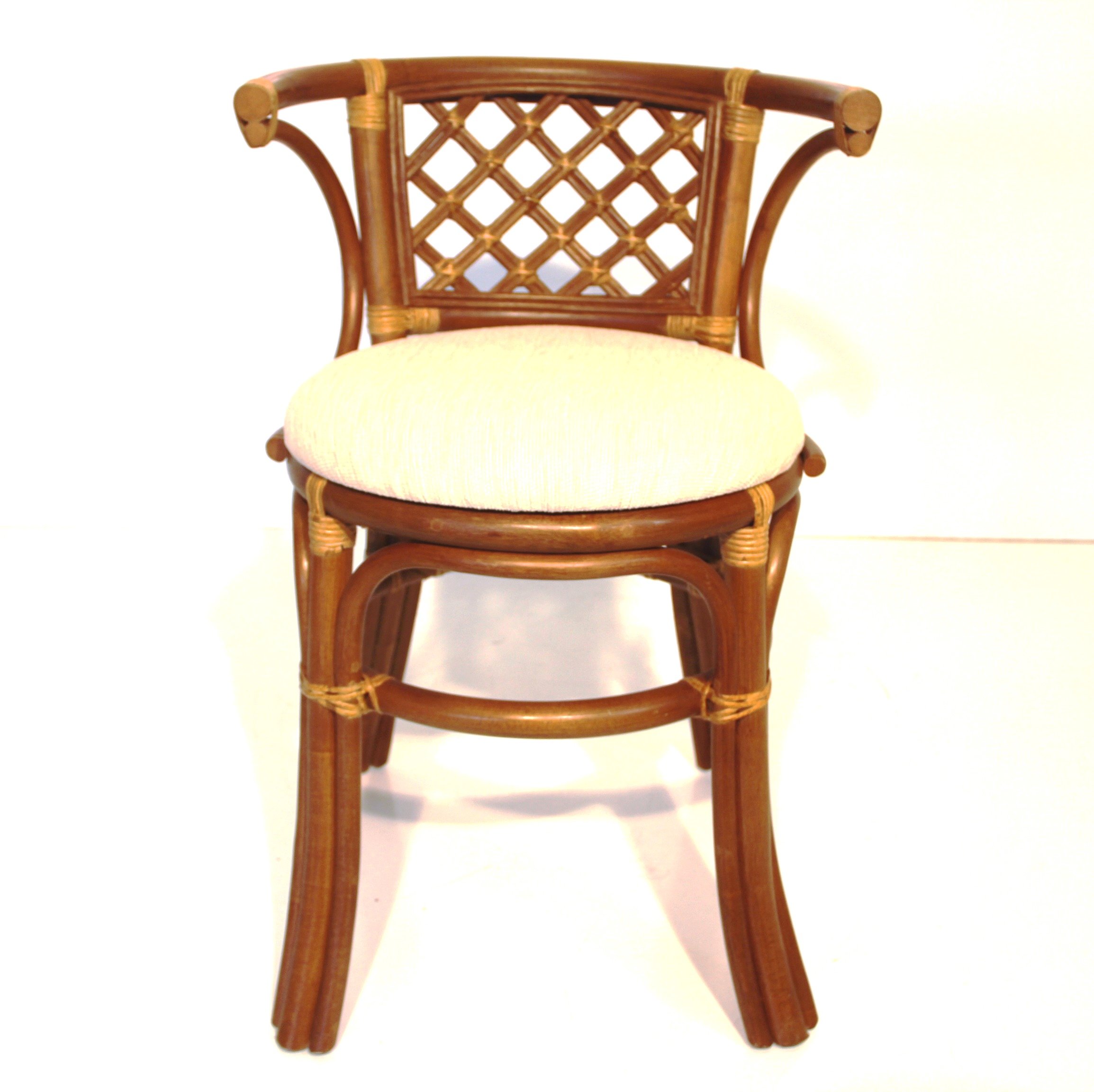 Borneo Compact Dining Set Table with Glass Top +2 Chairs Colonial